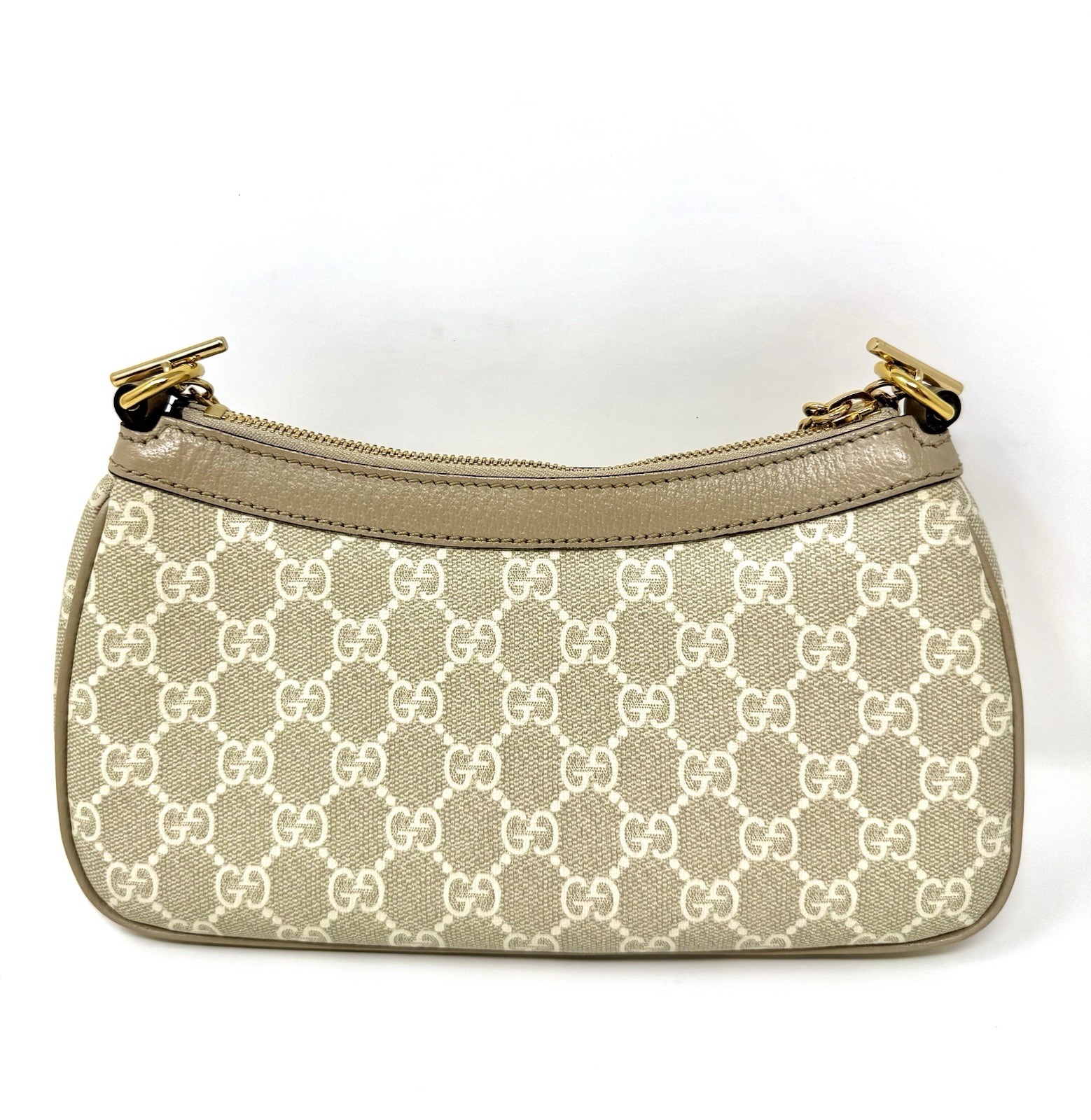 Gucci Ophidia Small Shoulder Bag GG Supreme Beige Oatmeal Gold HW, Box, Dustbag