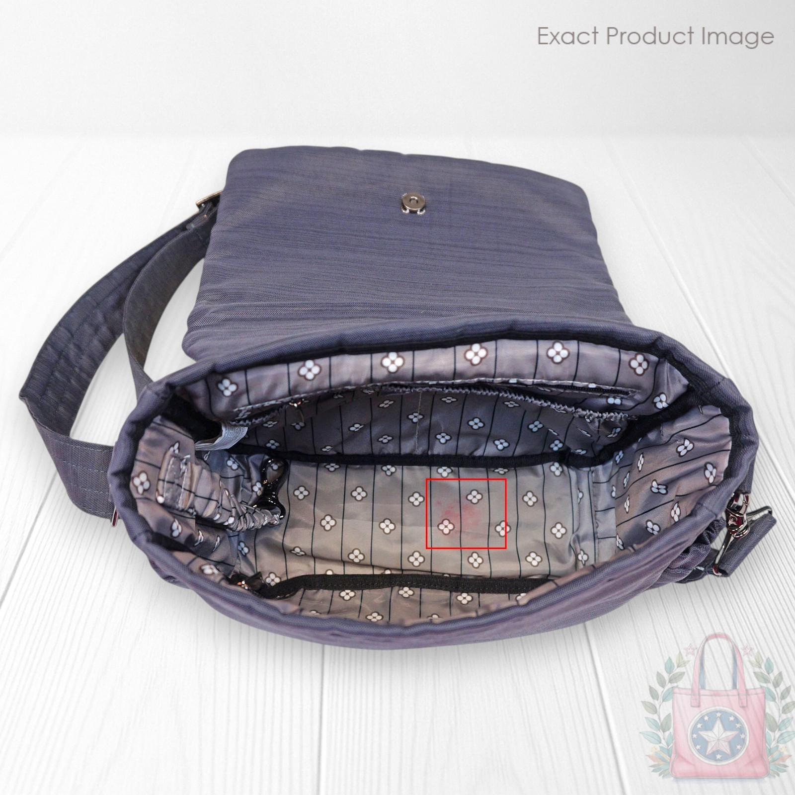 ❤️ Lug Harness Brushed Gray Crossbody Wink Flap Messenger Mailbag