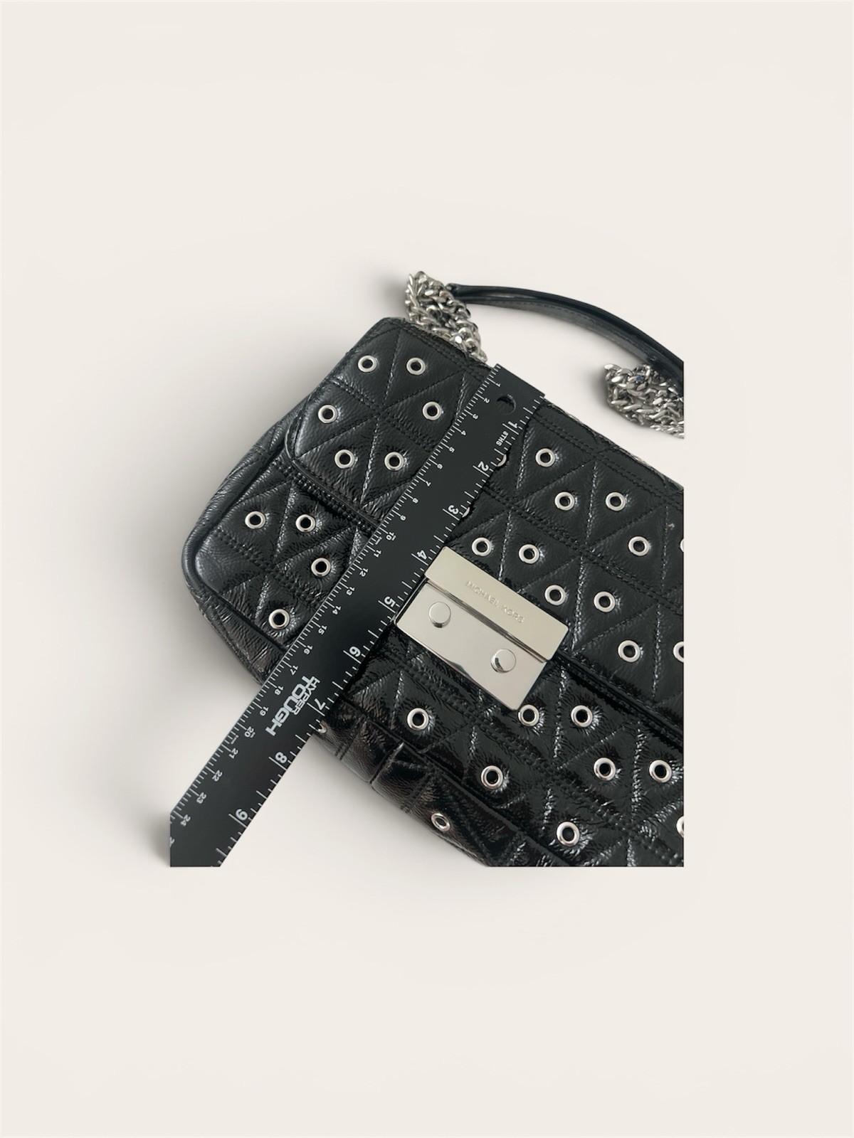 Michael Kors Black Sloan Studded Quilted Leather Should Bag/ Women’s Purse