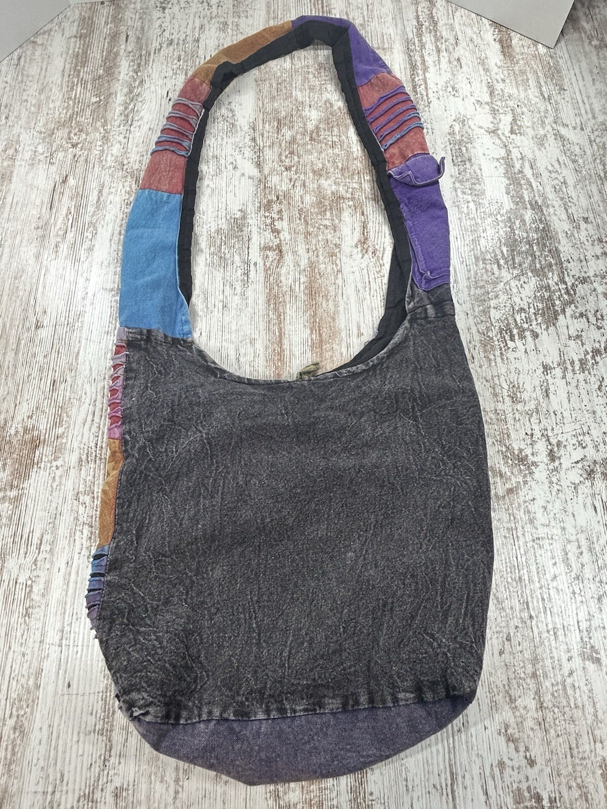 Shoulder Bag Beach Tote Purse Santa Cruz Souvenir Seaside Handmade Nepal Cotton
