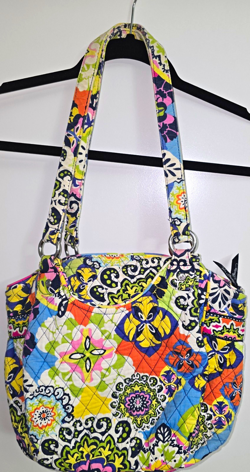 Vera Bradley Glenna Pleated Tote Shoulder Bag Rio Pattern Retired 2015