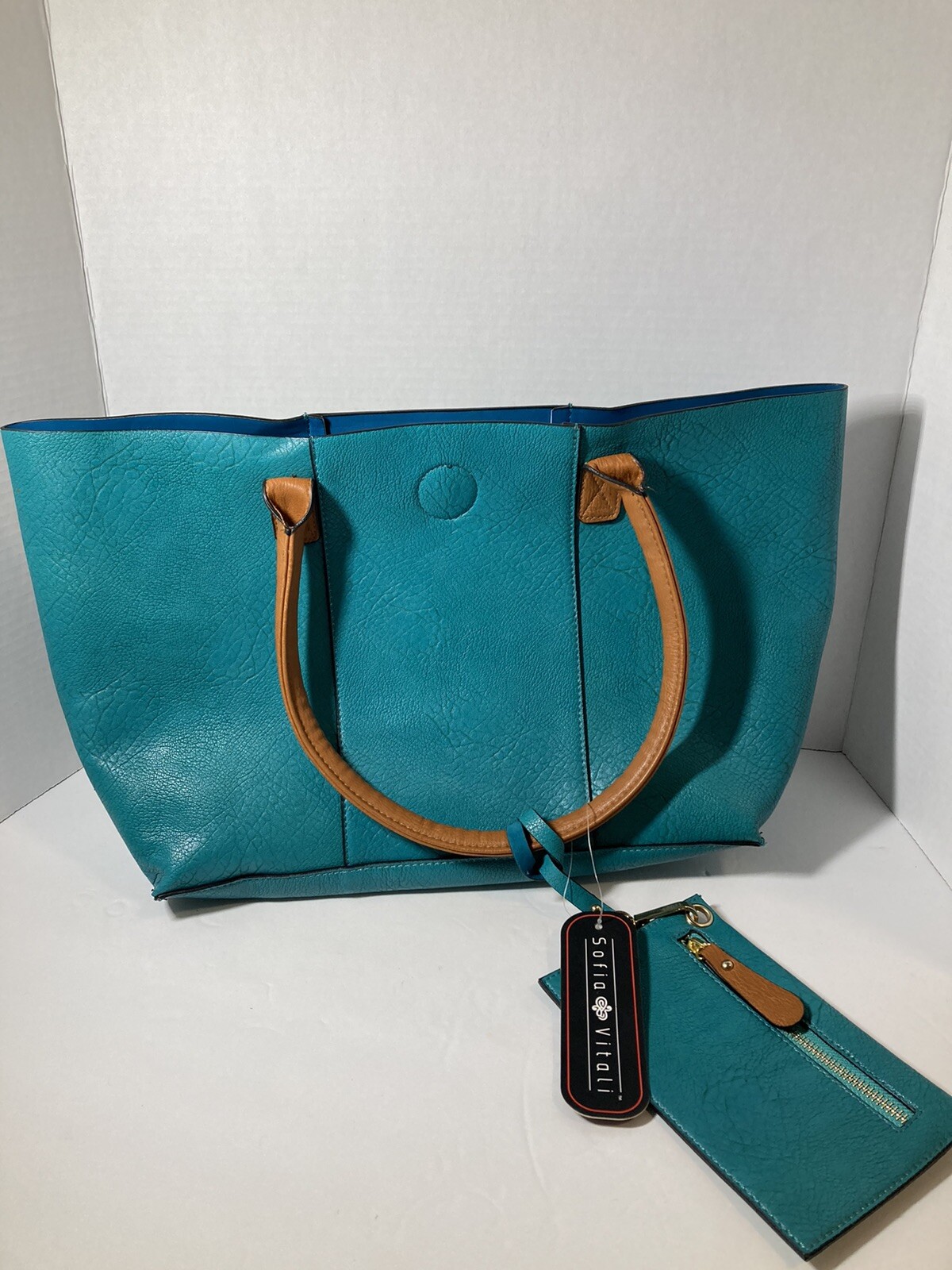 Sofia Vitali Teal 3 in 1 Tote set NWT Never Used. Clean. Excellent Condition Bag