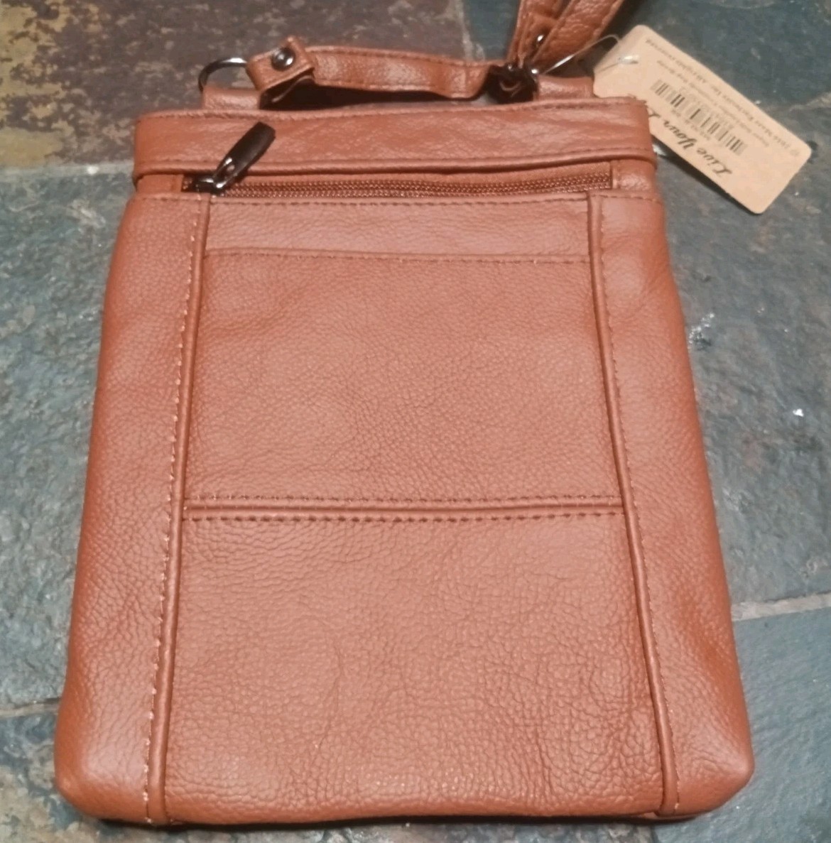 Maze Exclusive Crossbody Boho Hipppie Bag Genuine Leather Brown New With Tags
