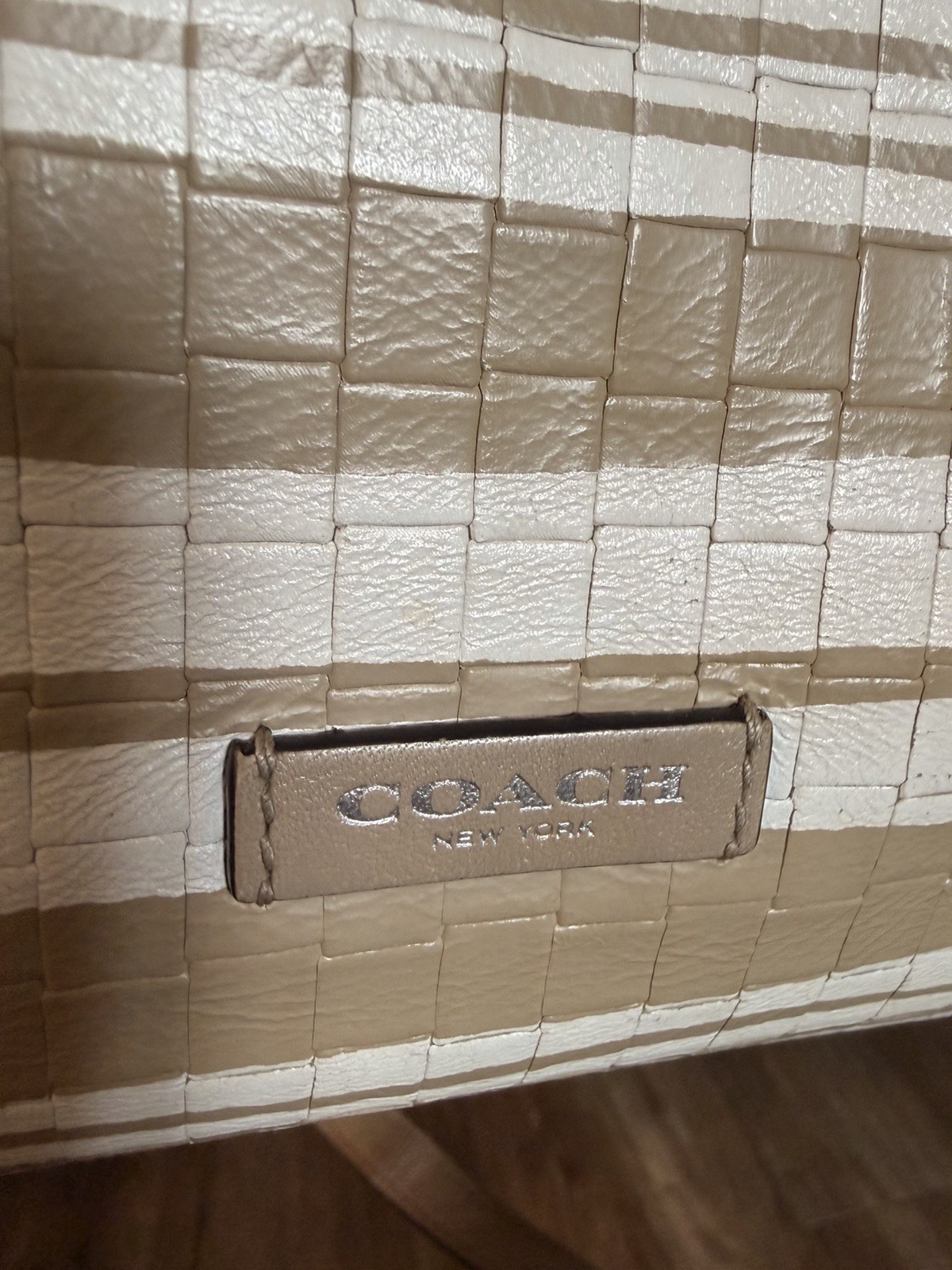 Coach Bleecker Riley carry all Beige/White