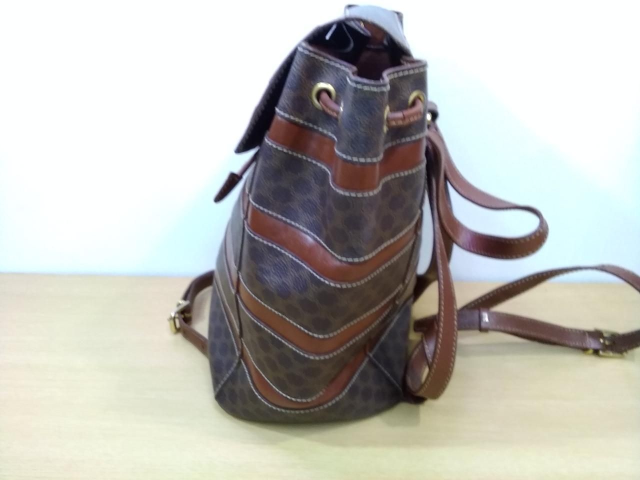 CELINE Mini Backpack with Macadam Pattern Used