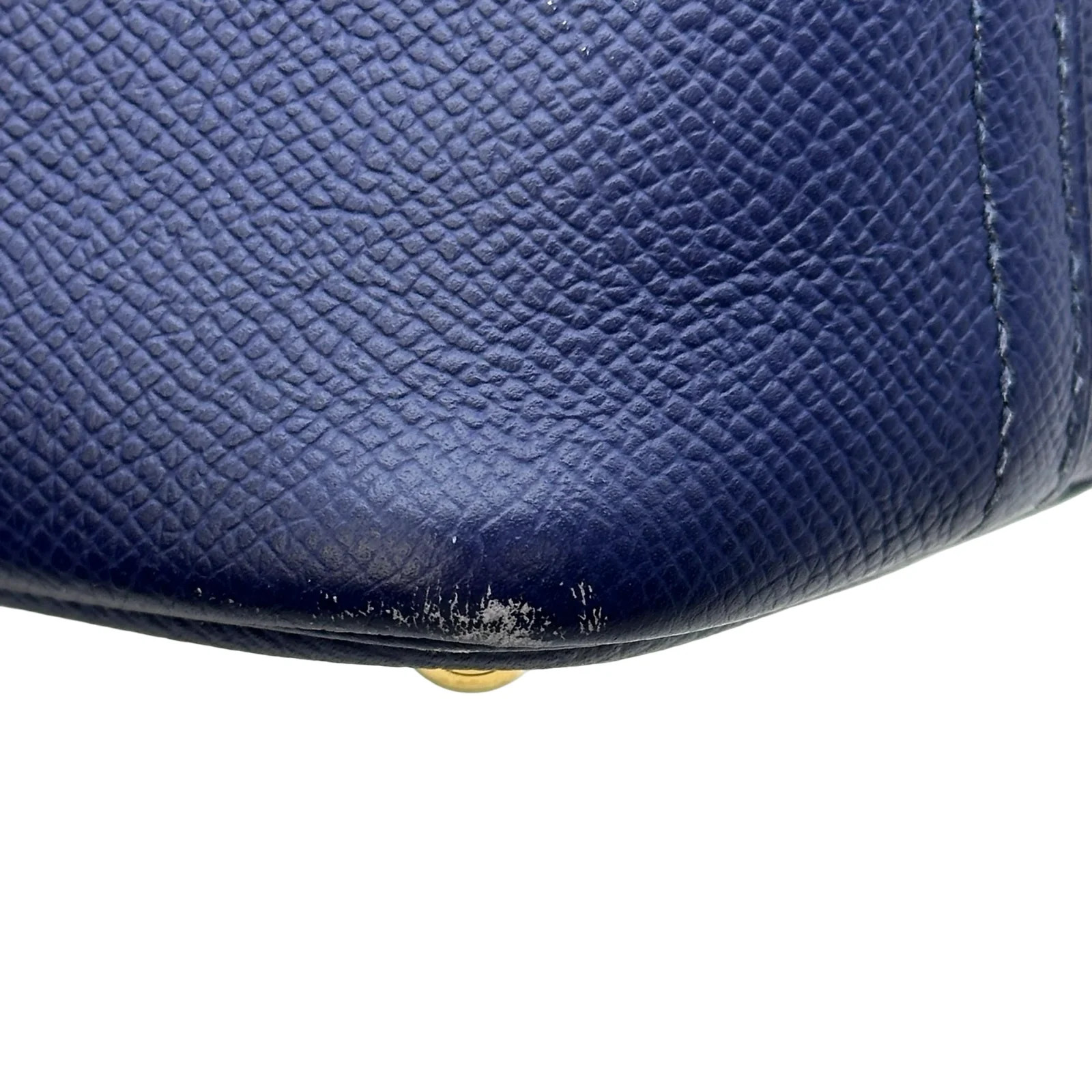 HERMES Bolide 27 Blue Epsom Leather Shoulder Bag #OKB6577