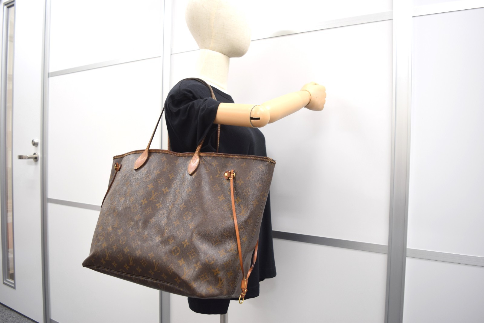 Auth Louis Vuitton Neverfull GM Tote Bag Monogram M40990 (M40157) LV 54002