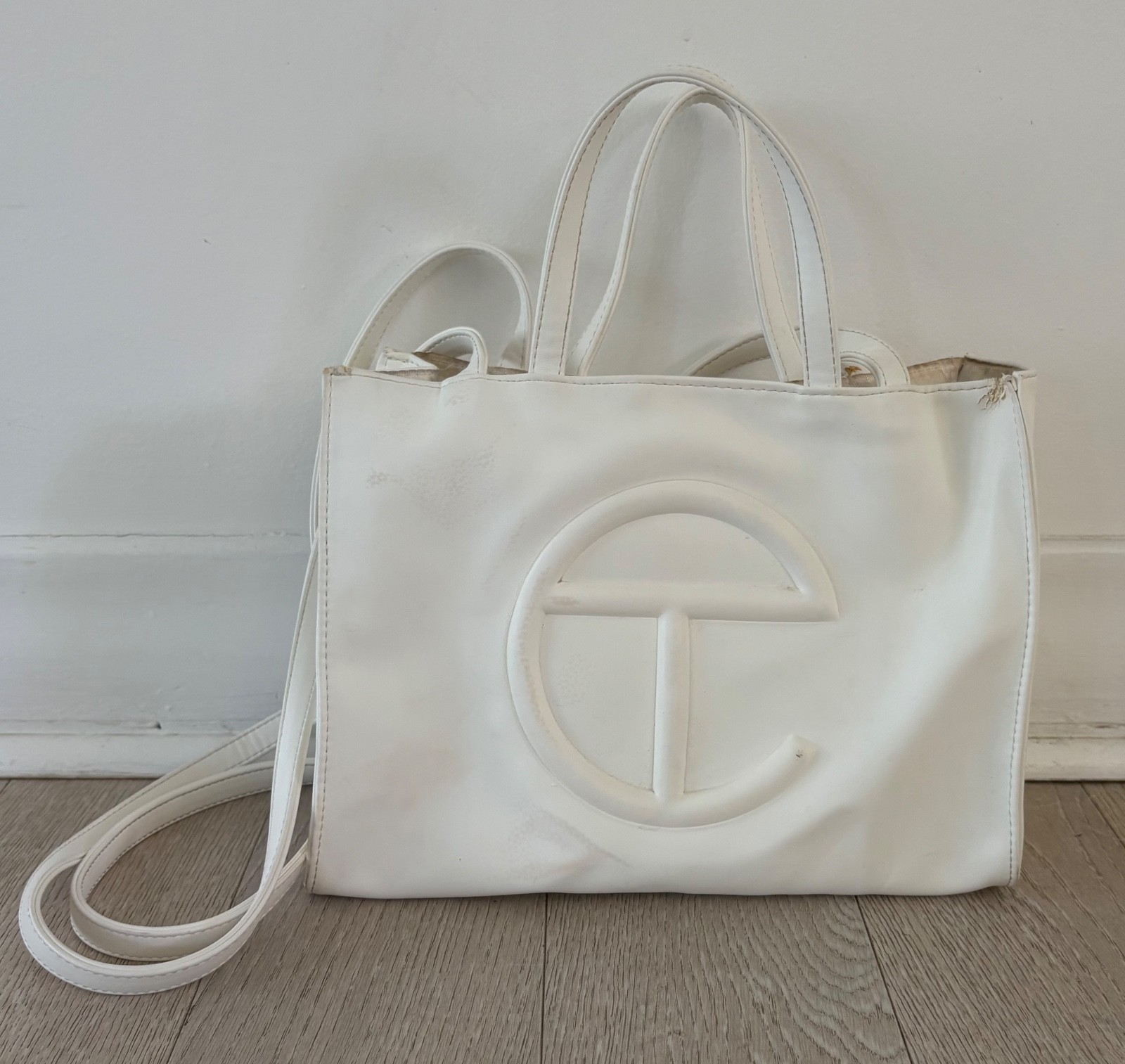 TELFAR White Bag Made in USA – 12”W x 9.5”H x 5”D