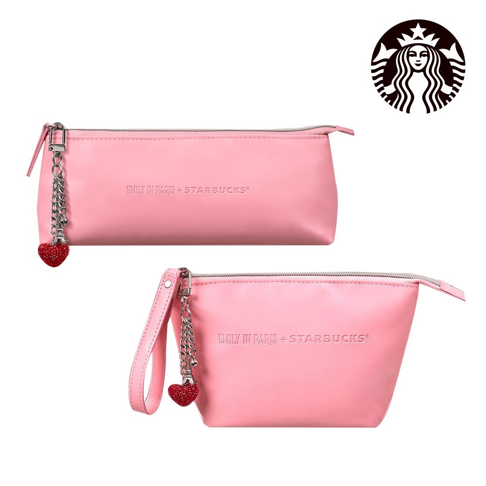 Starbucks X Emily in Paris collaboration pencil case & pouch set