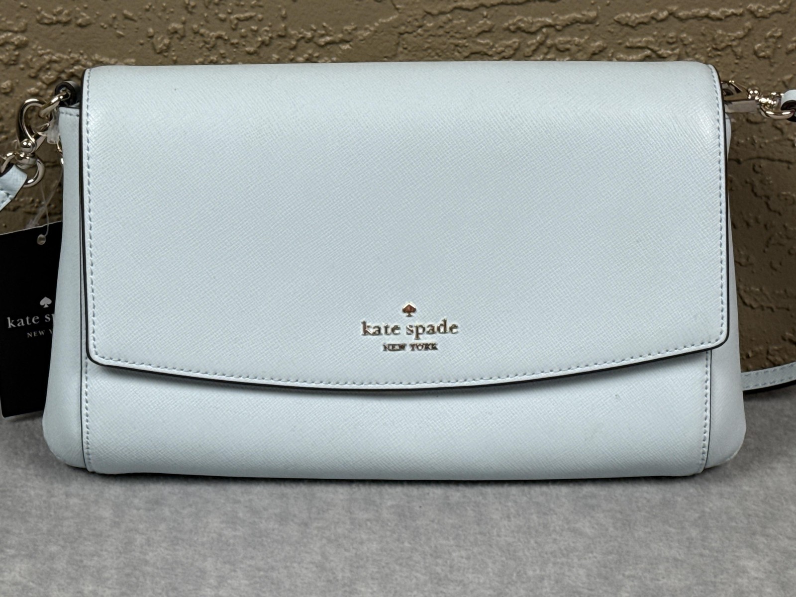 Kate Spade Laurel Way Greer Crossbody Bag Womens Blue Leather New WKRU6687