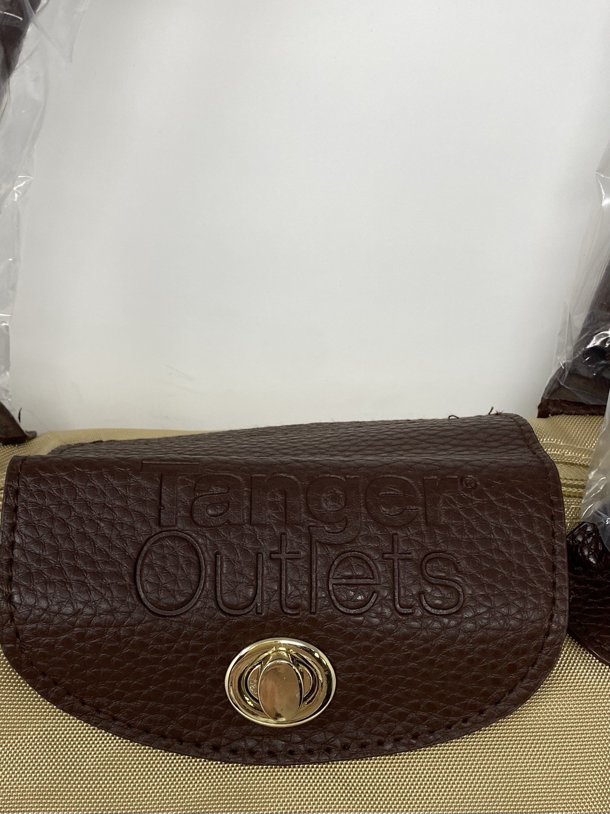Tanger Outlets Classic Nylon Travel Tote Bag Faux Leather Handles