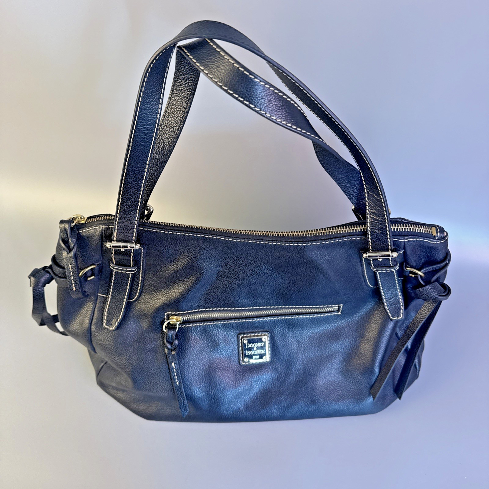Dooney & Bourke 1975 Nina Satchel Leather Purse Women’s Black Leather