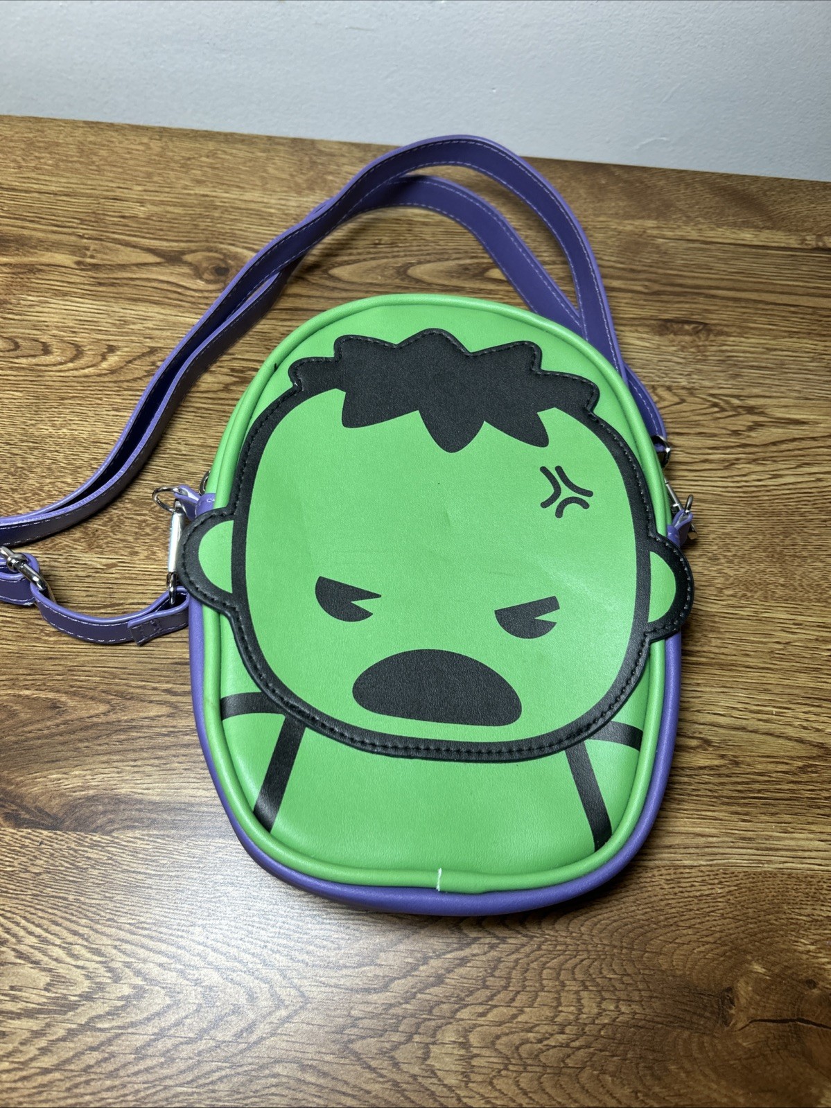 MARVEL Buckle Down Hulk Hero Crossbody Green/Purple