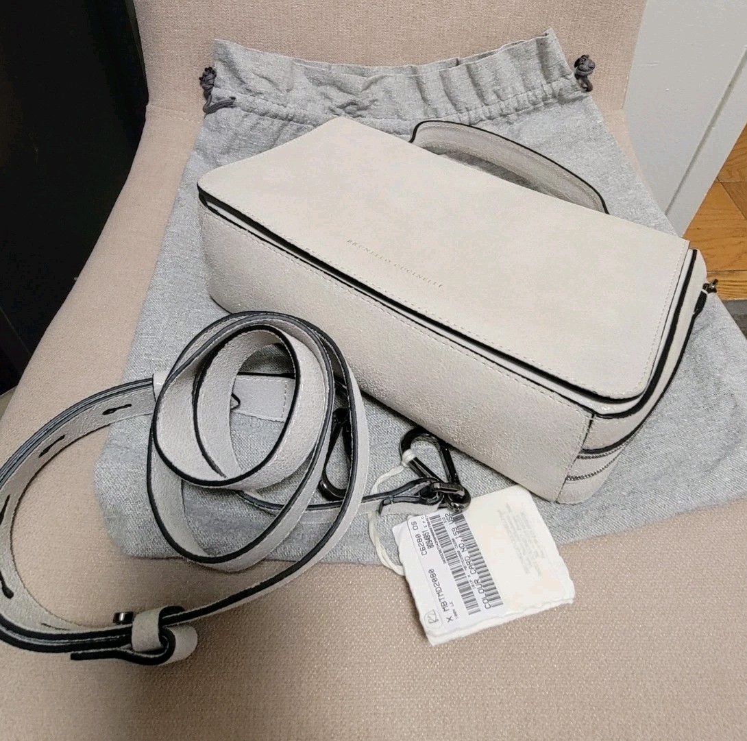 2995$ Brunello Cucinelli Womens Leather Crossbody/shoulder Bag. Made In Italy