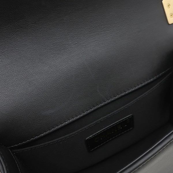 CHANEL Shoulder Bag Boy Chanel 20 A67085 lambskin black Matte Gold Metal