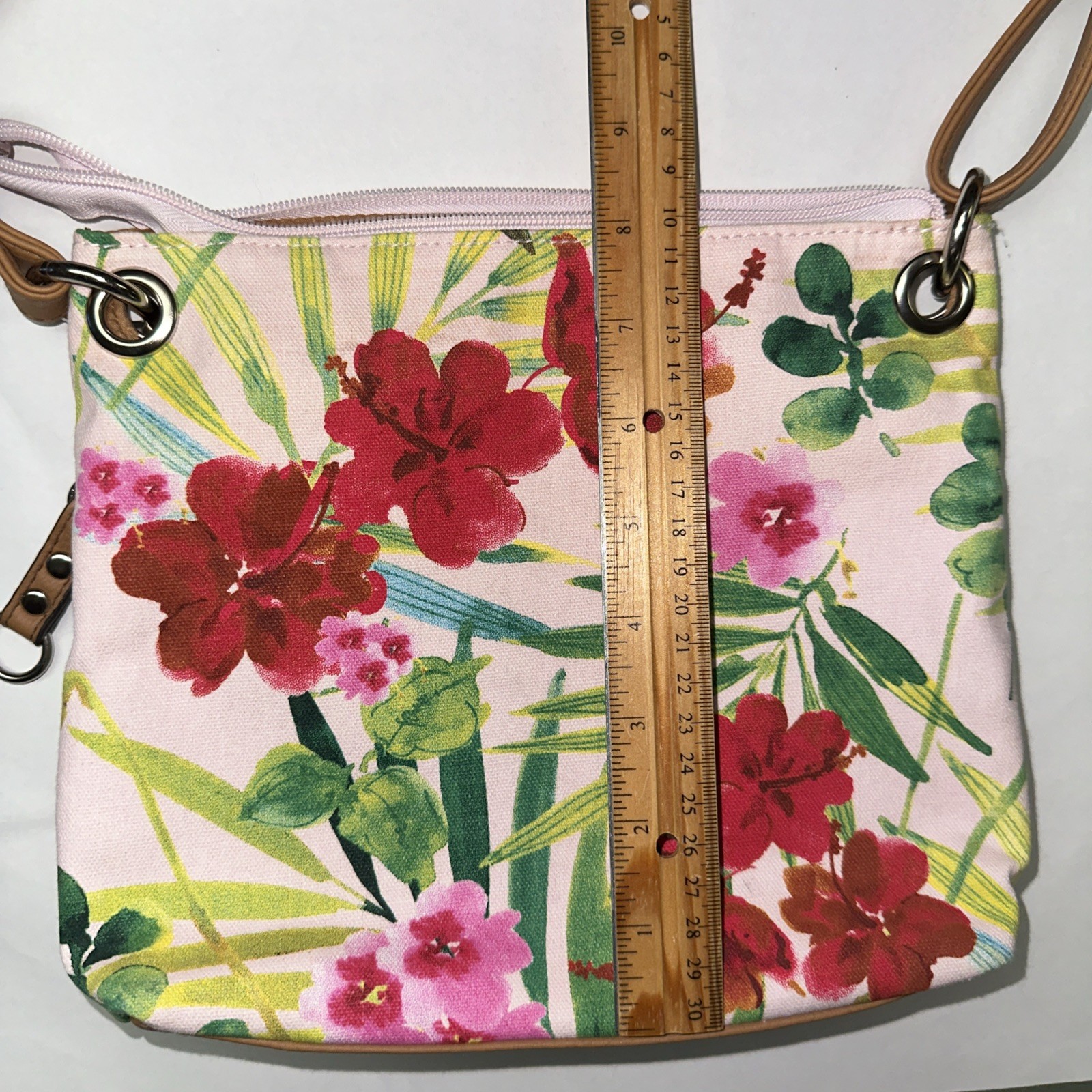 Rosetti Women’s Floral Print Multi Pocket Over The Shoulder Small Purse