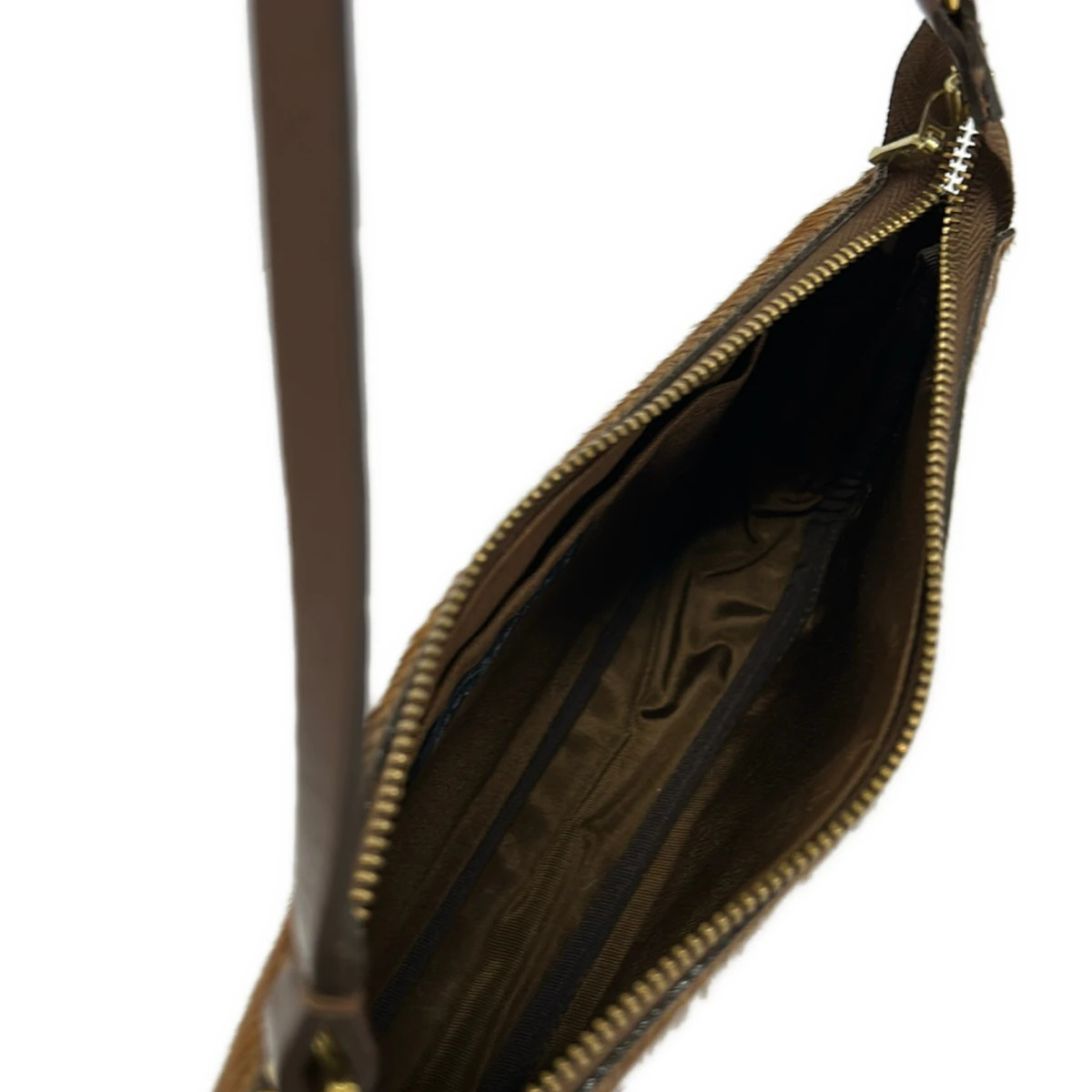 Accessoires De Mademoiselle (ADMJ) Dark Brown Unborn Calf Leather Handbag