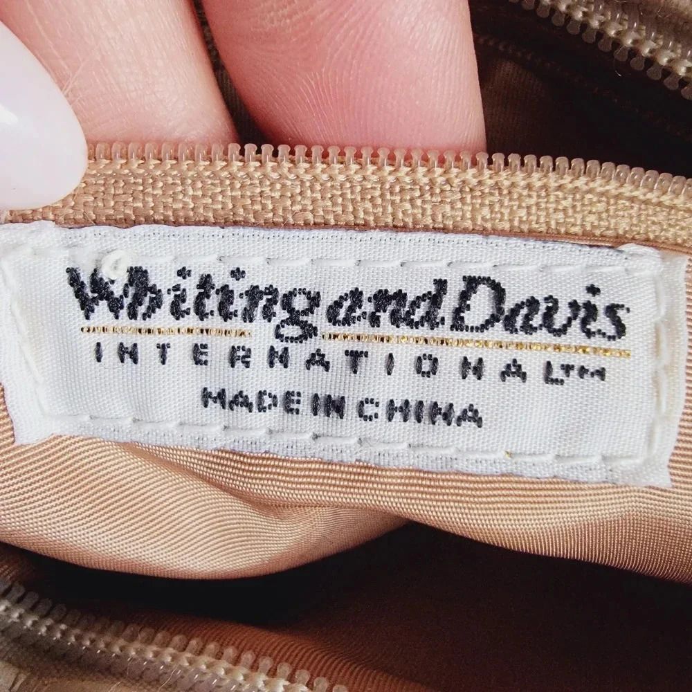Whiting & Davis Vintage Ivory Mesh Enamel Crossbody Shoulder Bag
