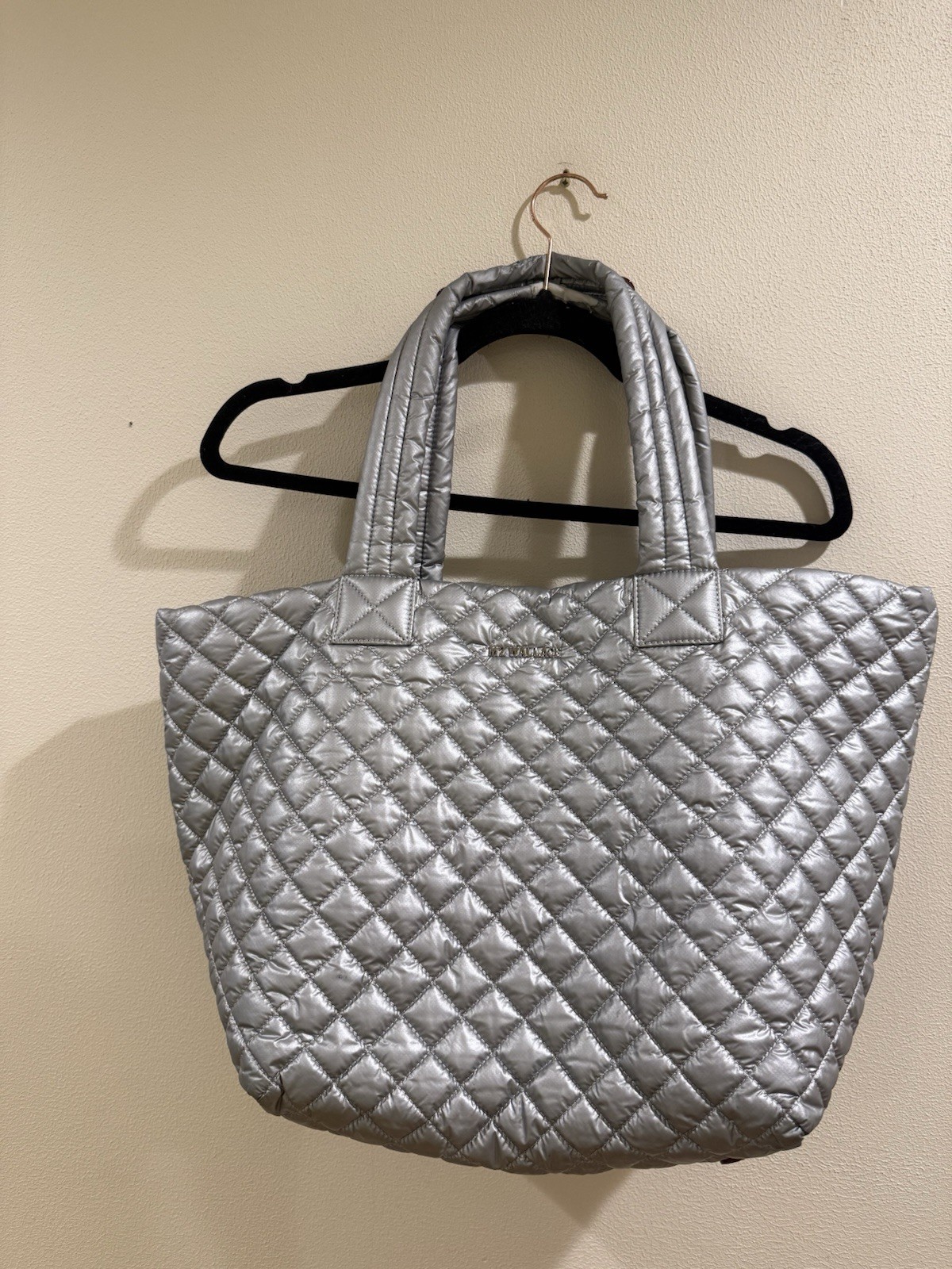 MZ Wallace Metro Bag Tote in a silver
