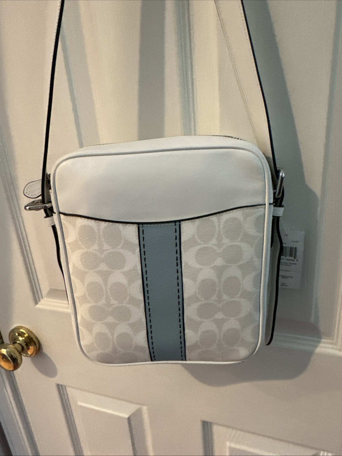 Coach (CH200) Unisex Hudson 21 Medium Chalk L’oeil Print Coated Canvas Handbag