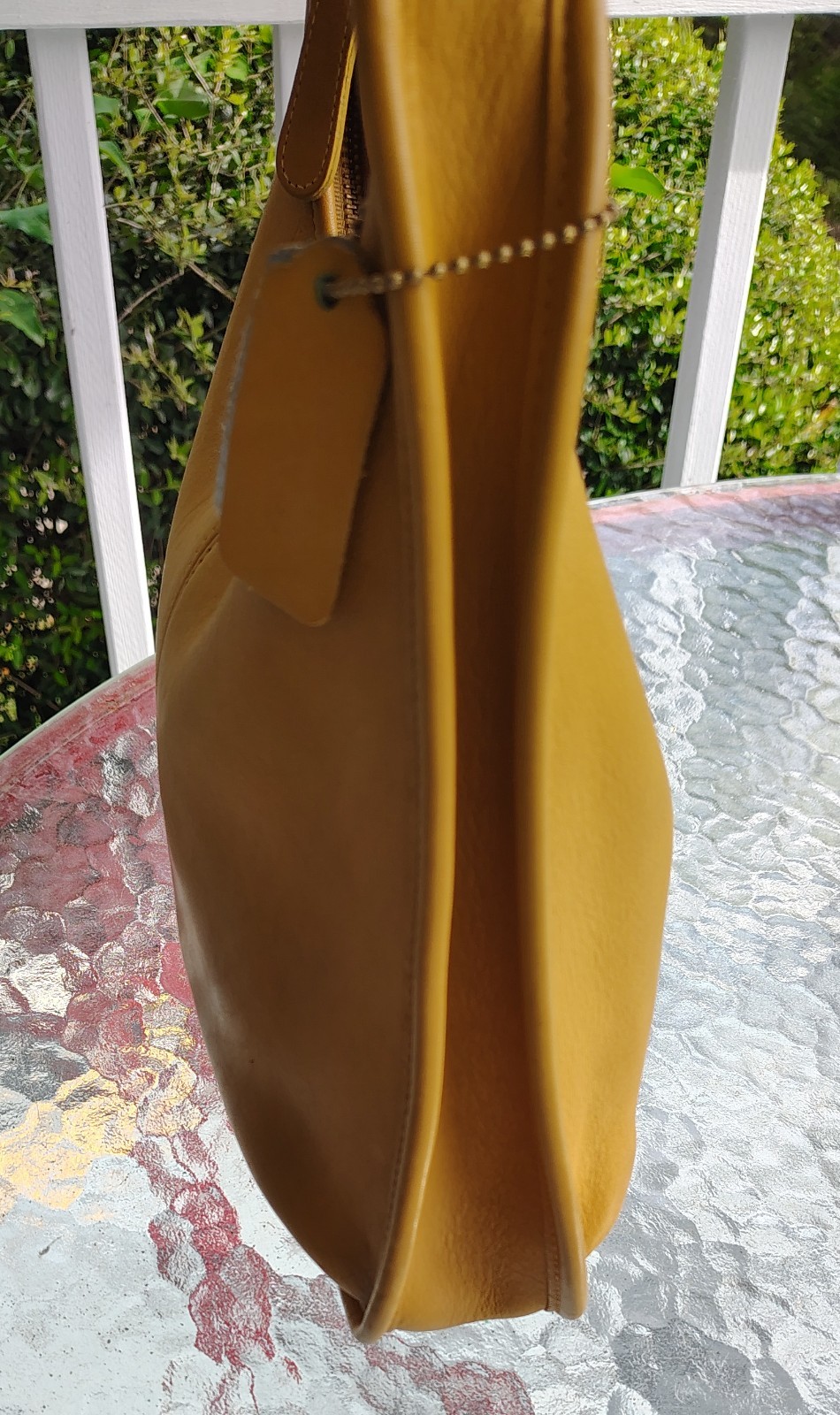 Coach MEDIUM L7D 9025 Vintage Mustard Yellow Leather Ergo Shoulder Bag