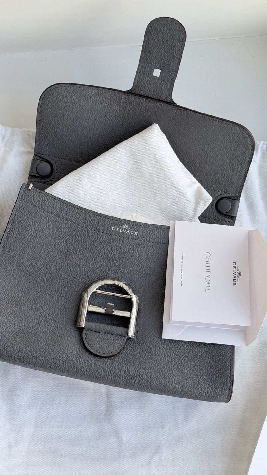 Delvaux – Brillant Tempo S – NWT – Grey – Retail $6000.00