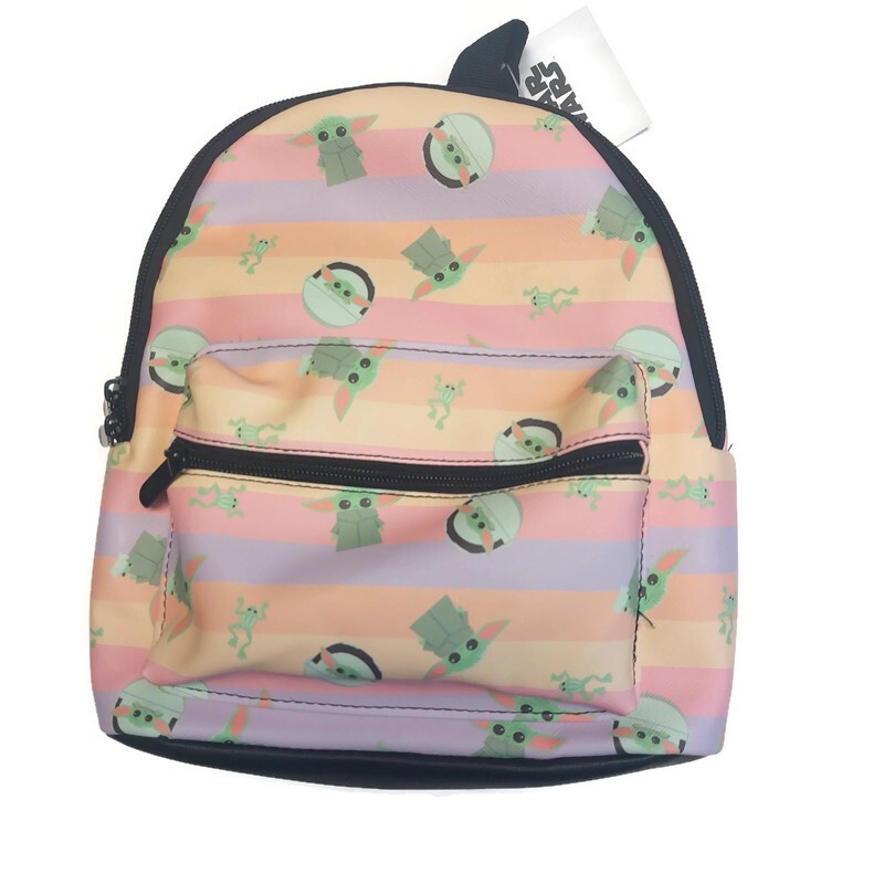 Bioworld Star Wars Grogu Mini Backpack Womens Pink Baby Yoda Frog Bag 11×9 New