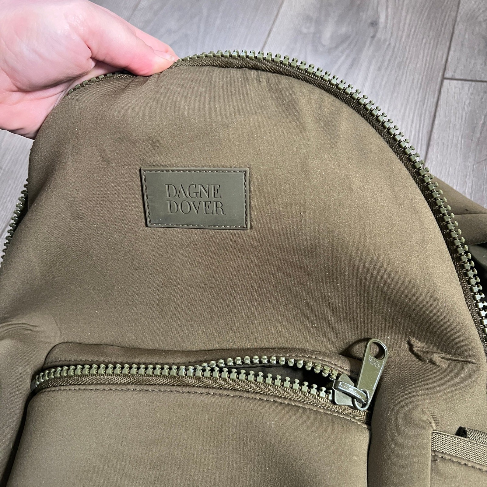 Dagne Dover Dakota Neoprene Backpack Olive Green Medium