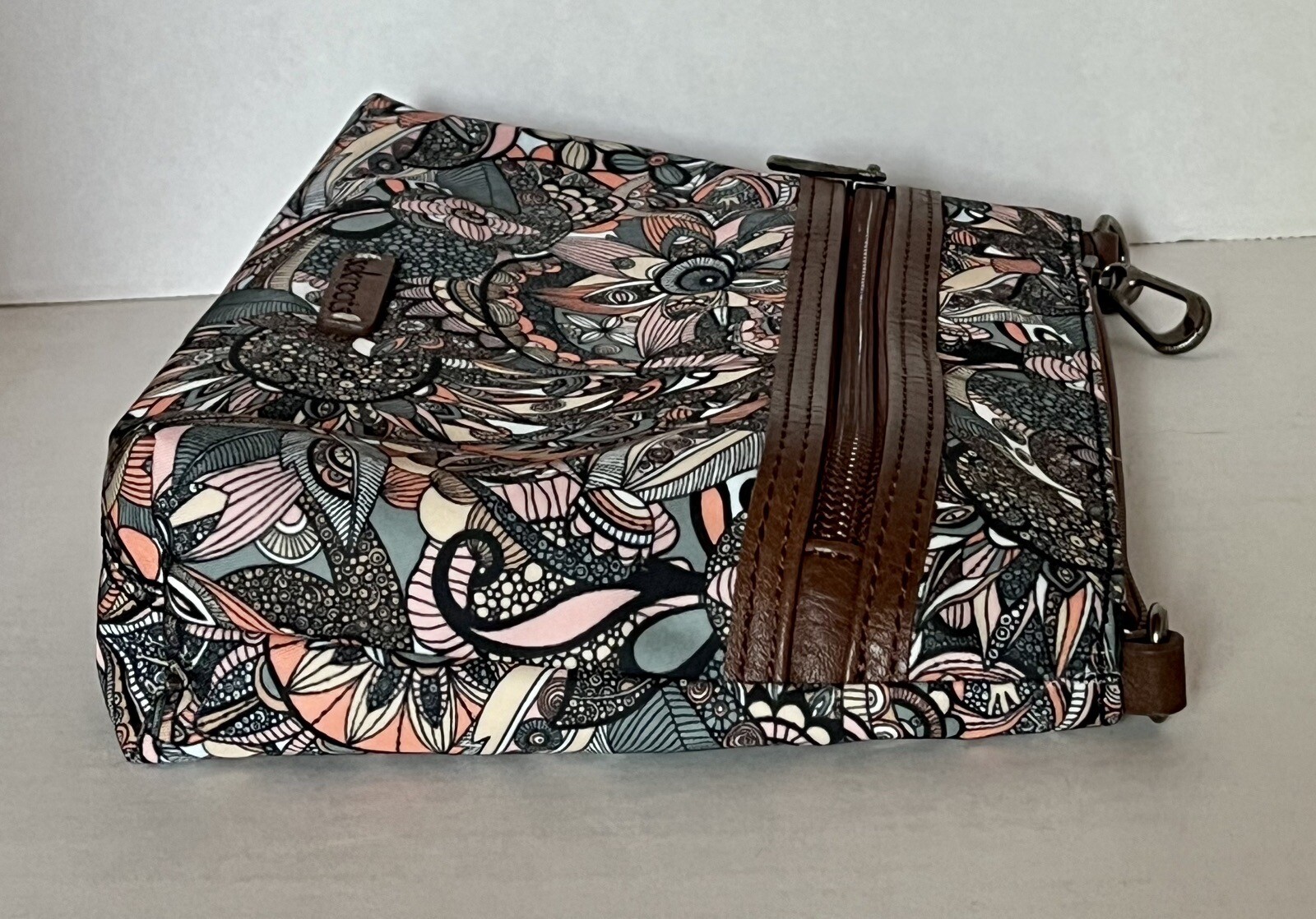 SAKROOTS 100% Polyester Multicolor Crossbody Converts To Shoulder Bag 9x6x3