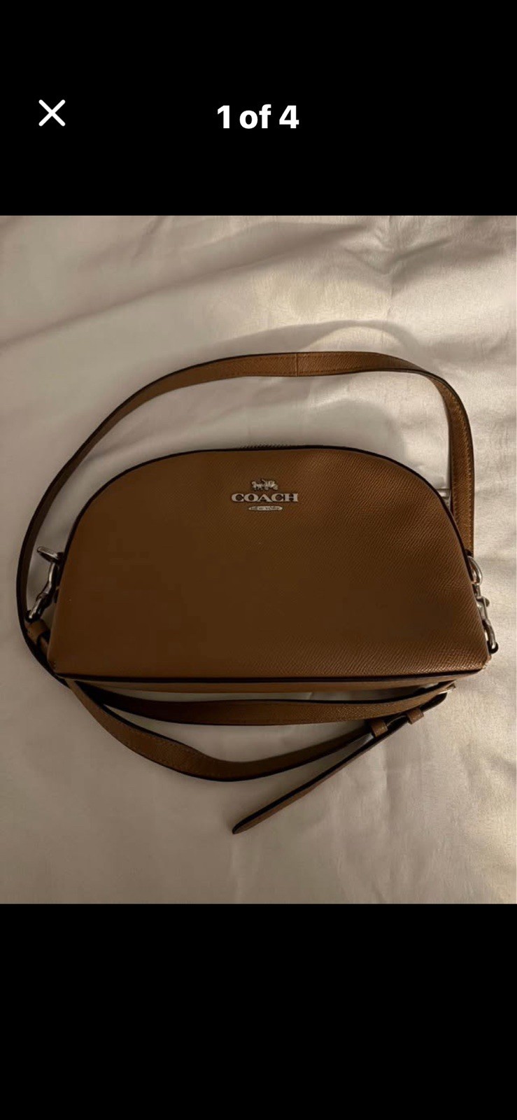 COACH Madi Crossbody Purse In Light Saddle Leather