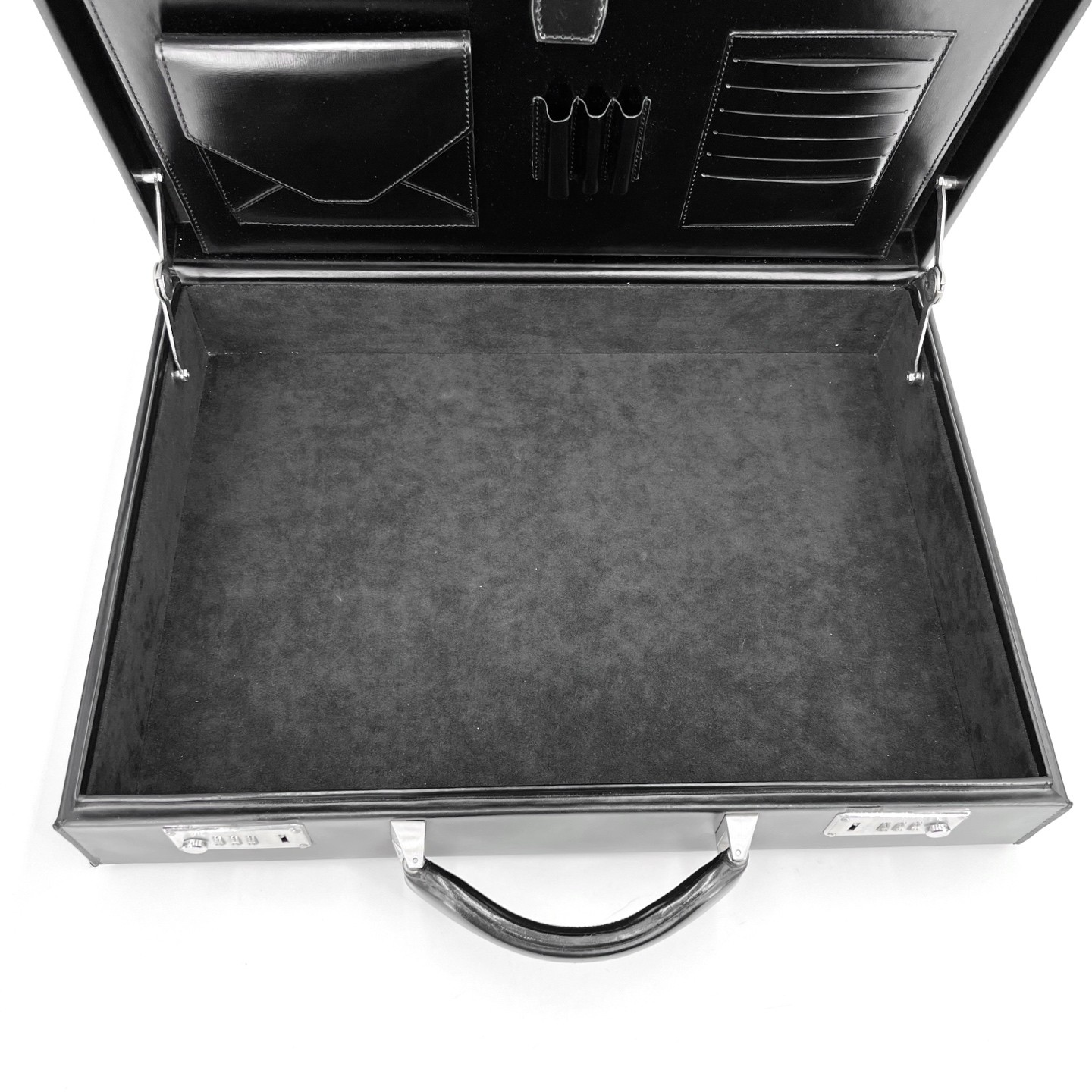LOEWE Anagram Attache Large Black Smooth Calfskin Password Lock US Ship