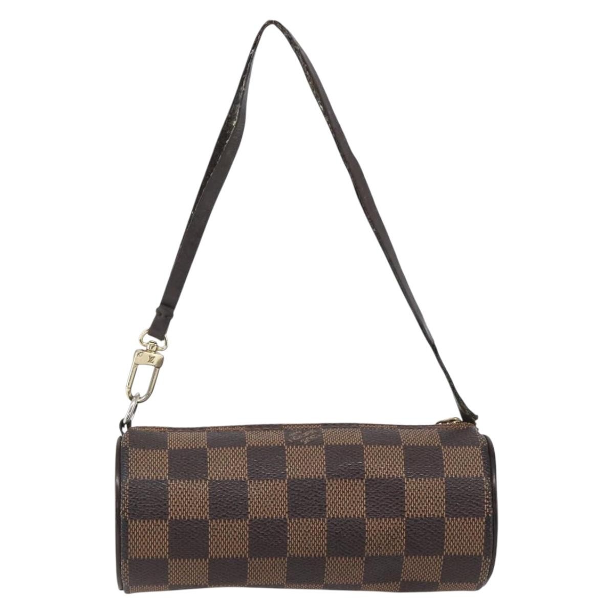 LOUIS VUITTON Damier Ebene Papillon Pouch LV Auth ep13584