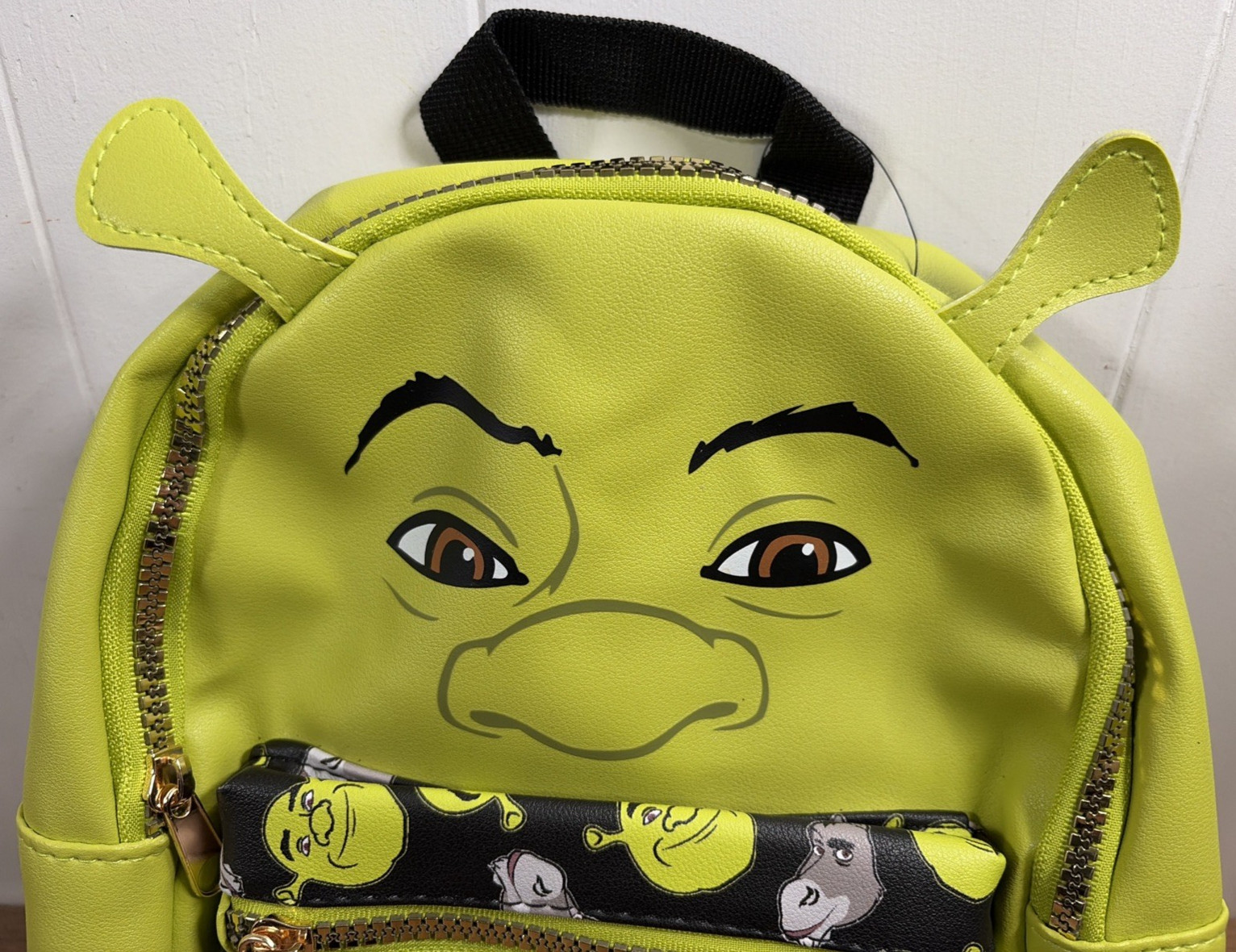 DreamWorks Shrek Official Licensed Mini 11” Tall Green Backpack Bag 3D Ears NWOT