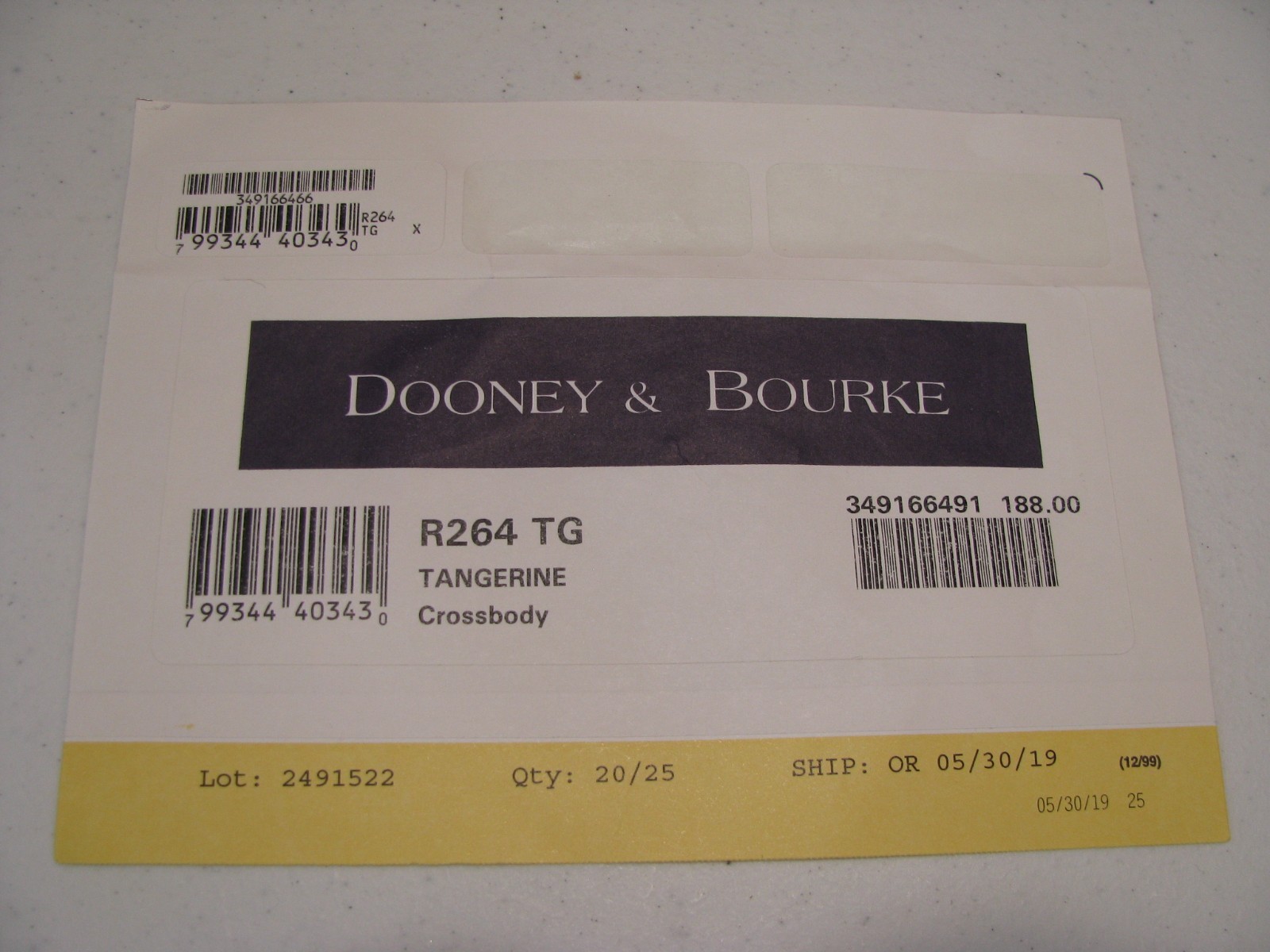 Dooney & Bourke Tangerine Crossbody Pebble Leather Bag