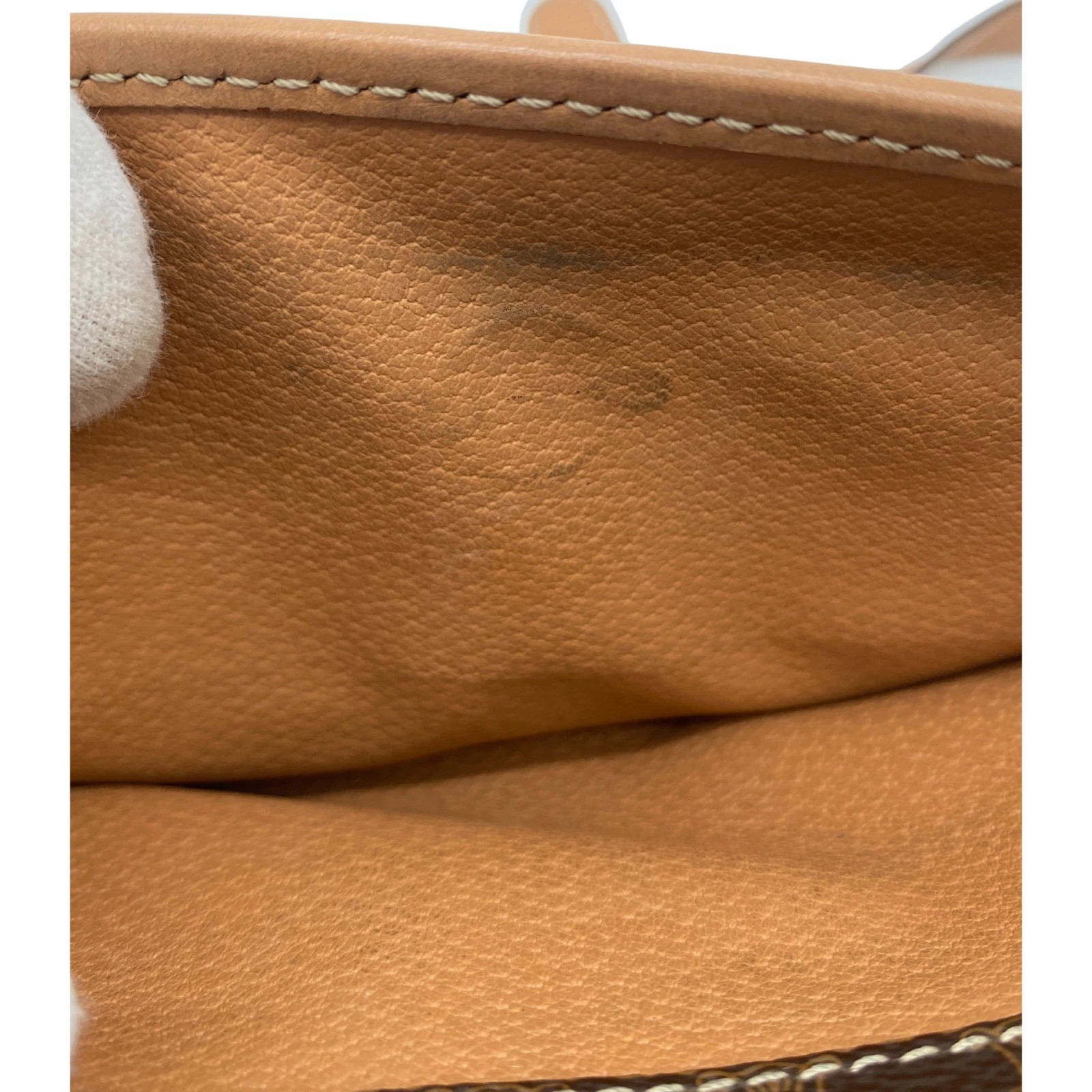 CELINE Vintage Shoulder Bag Macadam Circle Hardware PVC Leather Brown Authentic