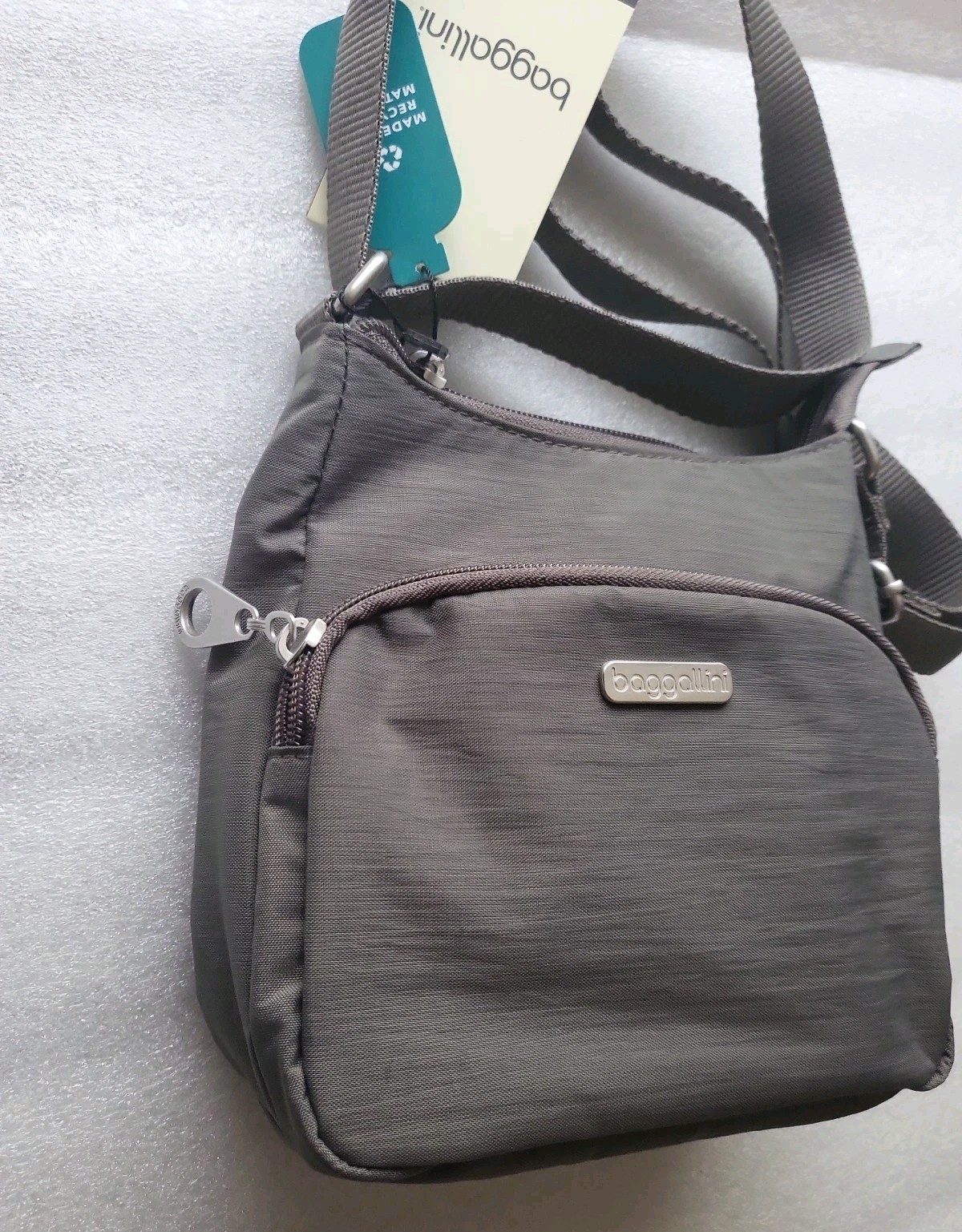 Baggallini Joey Crossbody Bag Grey NEW Retail $58