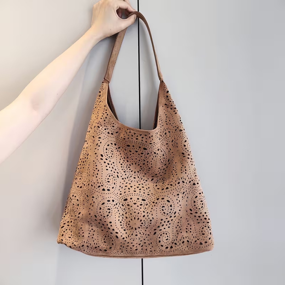 2pcs Tote Handbag Set – Large Capacity Foldable Shoulder Bag with Matching Purse