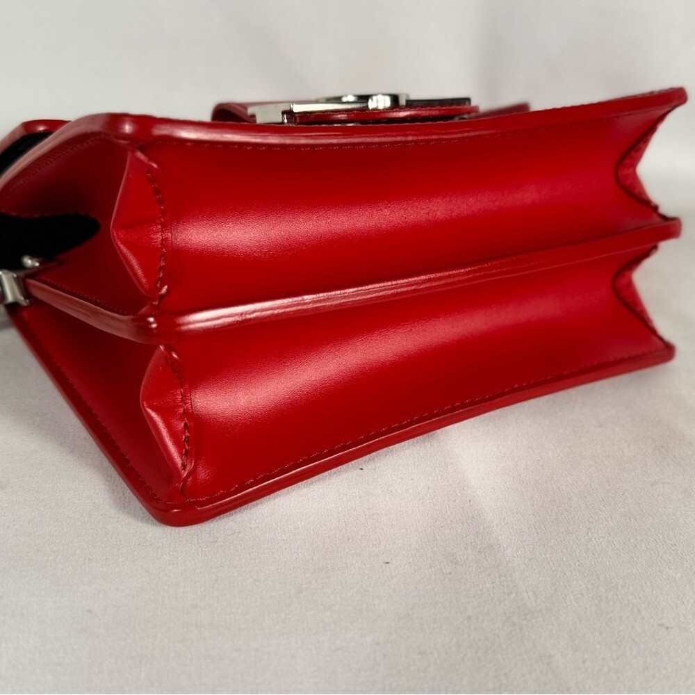 LOUIS VUITTON Mono leather Mesh Dauphine Red Shoulder Bag EUC no callouts