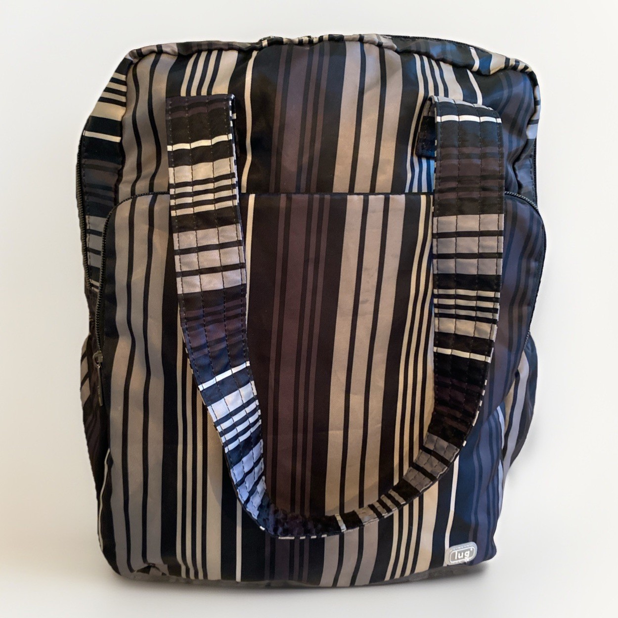Lug Travel Bag Ranger XL Gray Striped Carryon Luggage Adventure Bag Packable