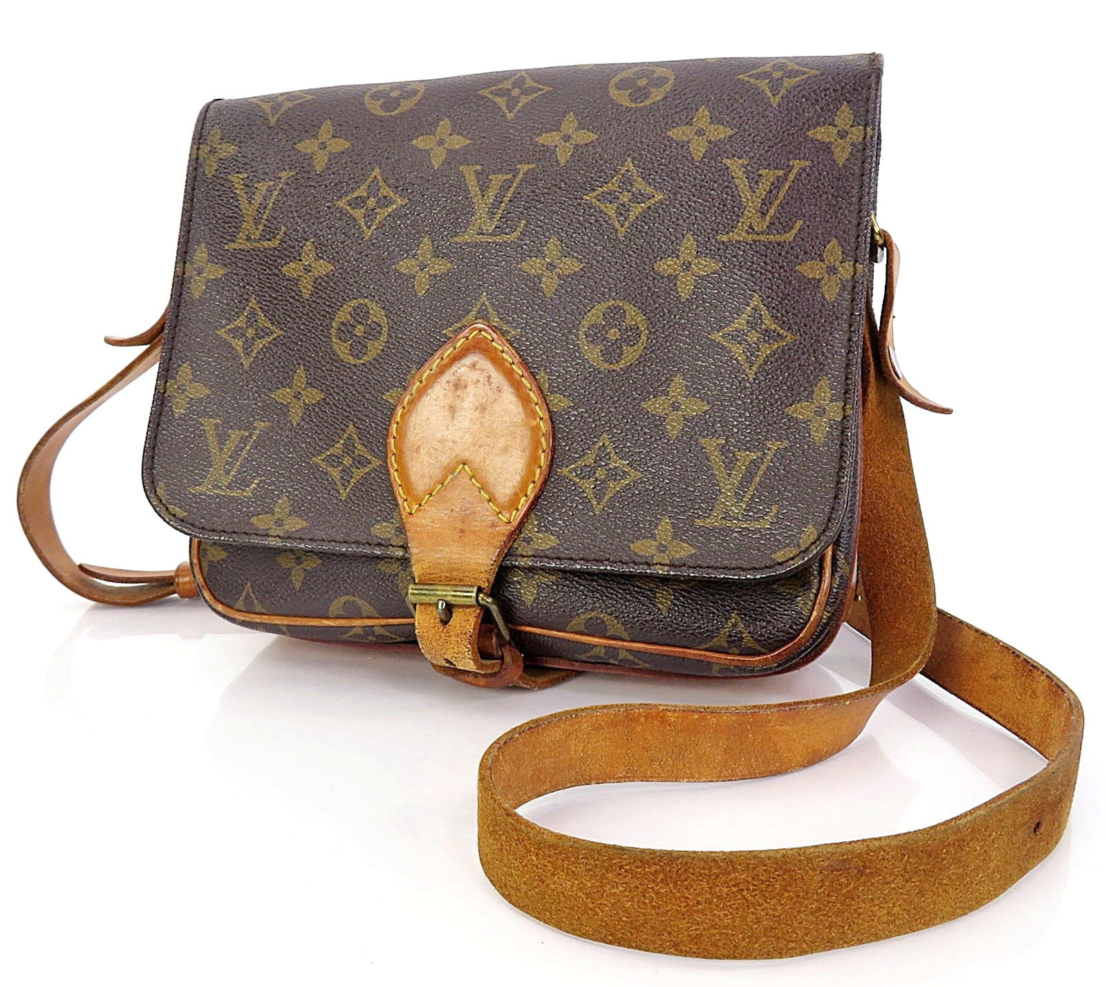 Authentic LOUIS VUITTON Cartouchiere MM Monogram Shoulder Bag Purse #64081