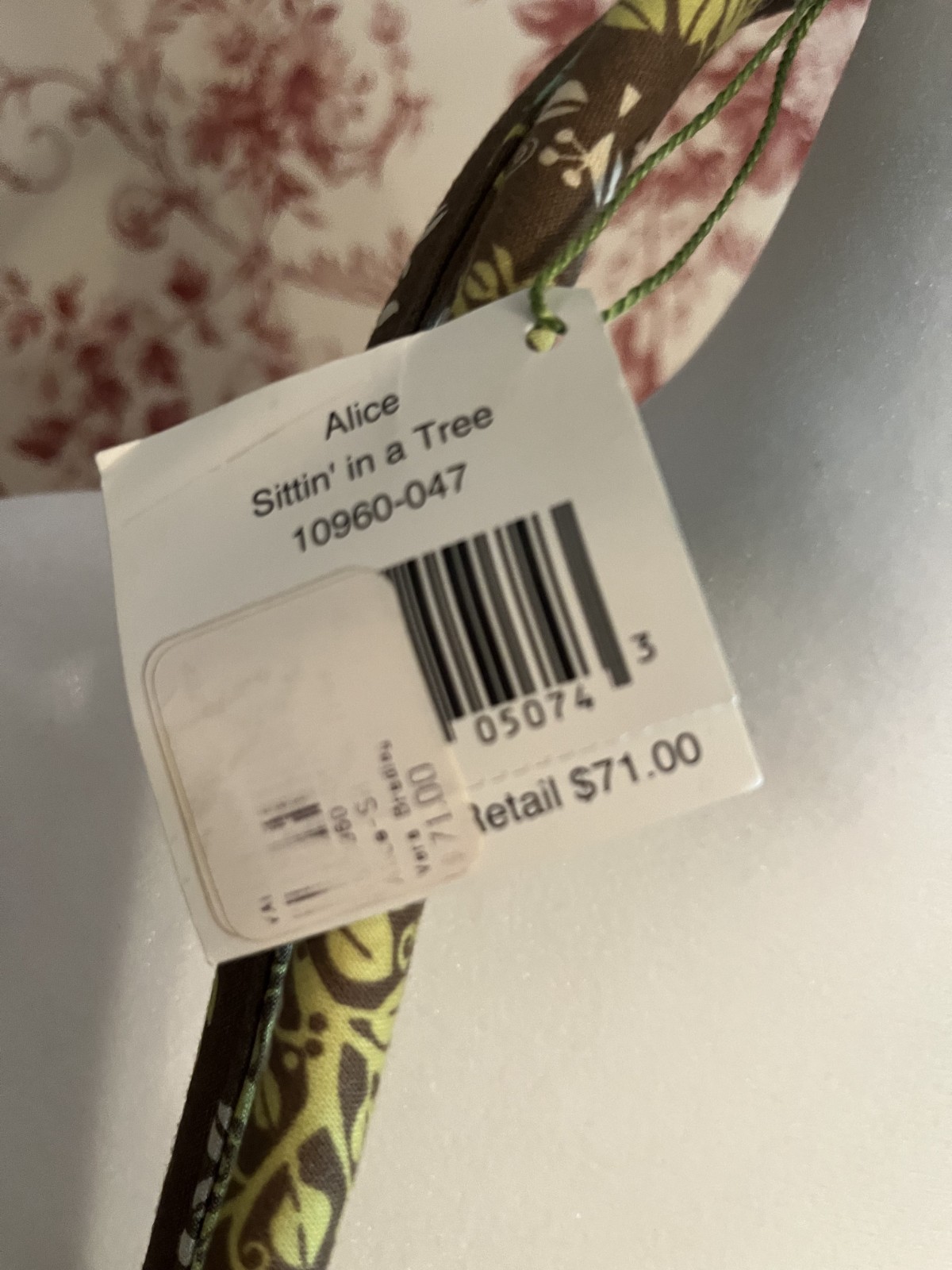 NWT Retired Vera Bradley “Alice” handbag Sittin’ in a Tree Purse Tote