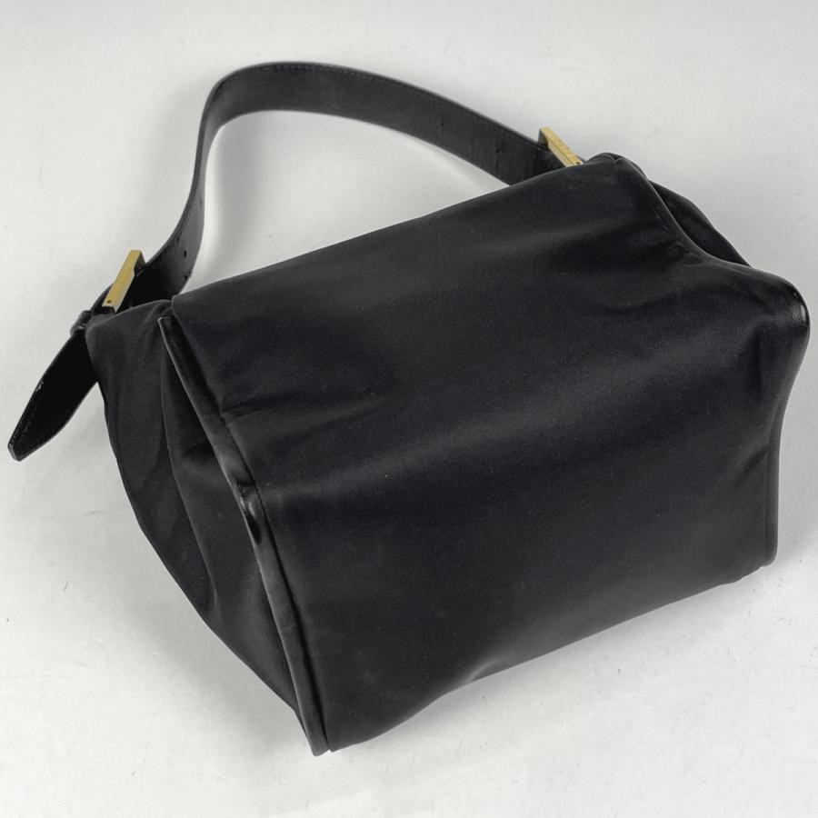 Fendi Nylon Leather Black Shoulder Bag #BS3317