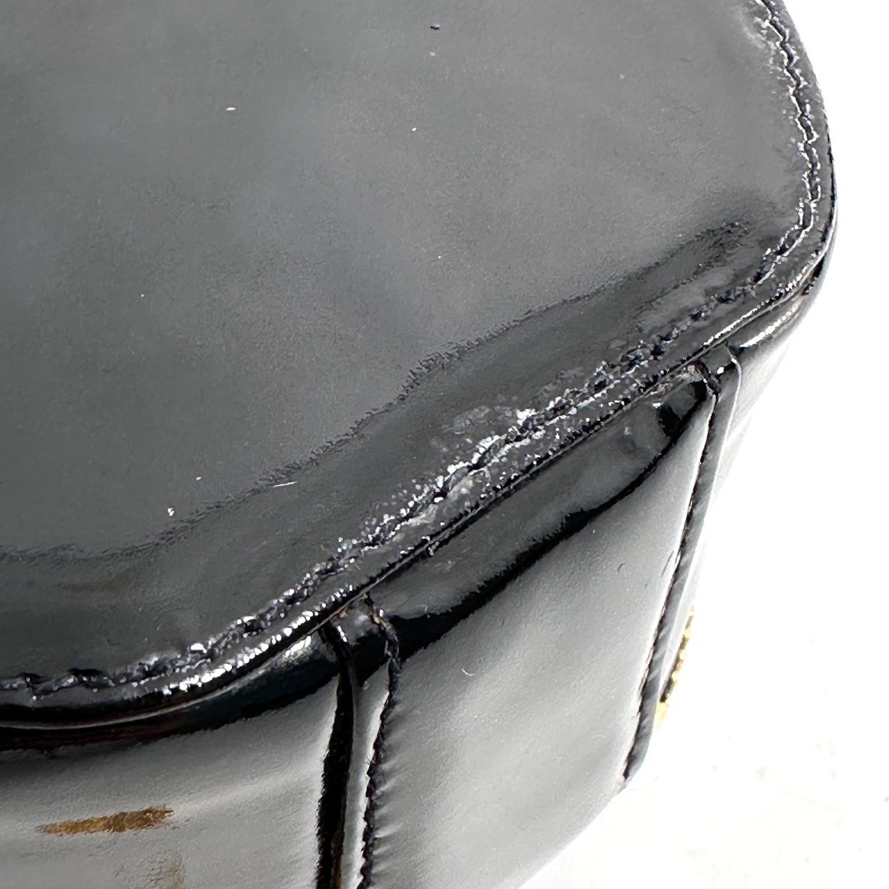 CHANEL Accessory Case Jewelry Case Pouch Patent Leather Black Authentic