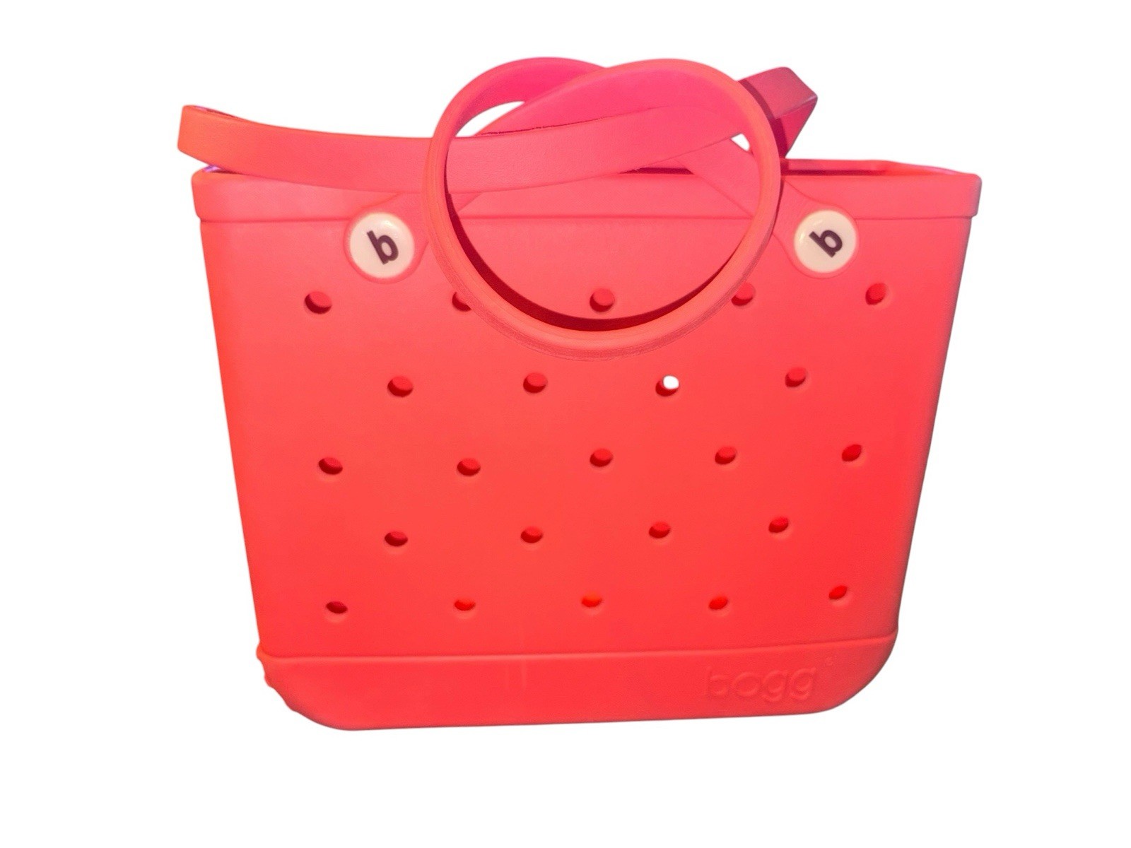 Bogg Bag Bogg For Shore Coral Me Mine White Buttons Medium With Insert
