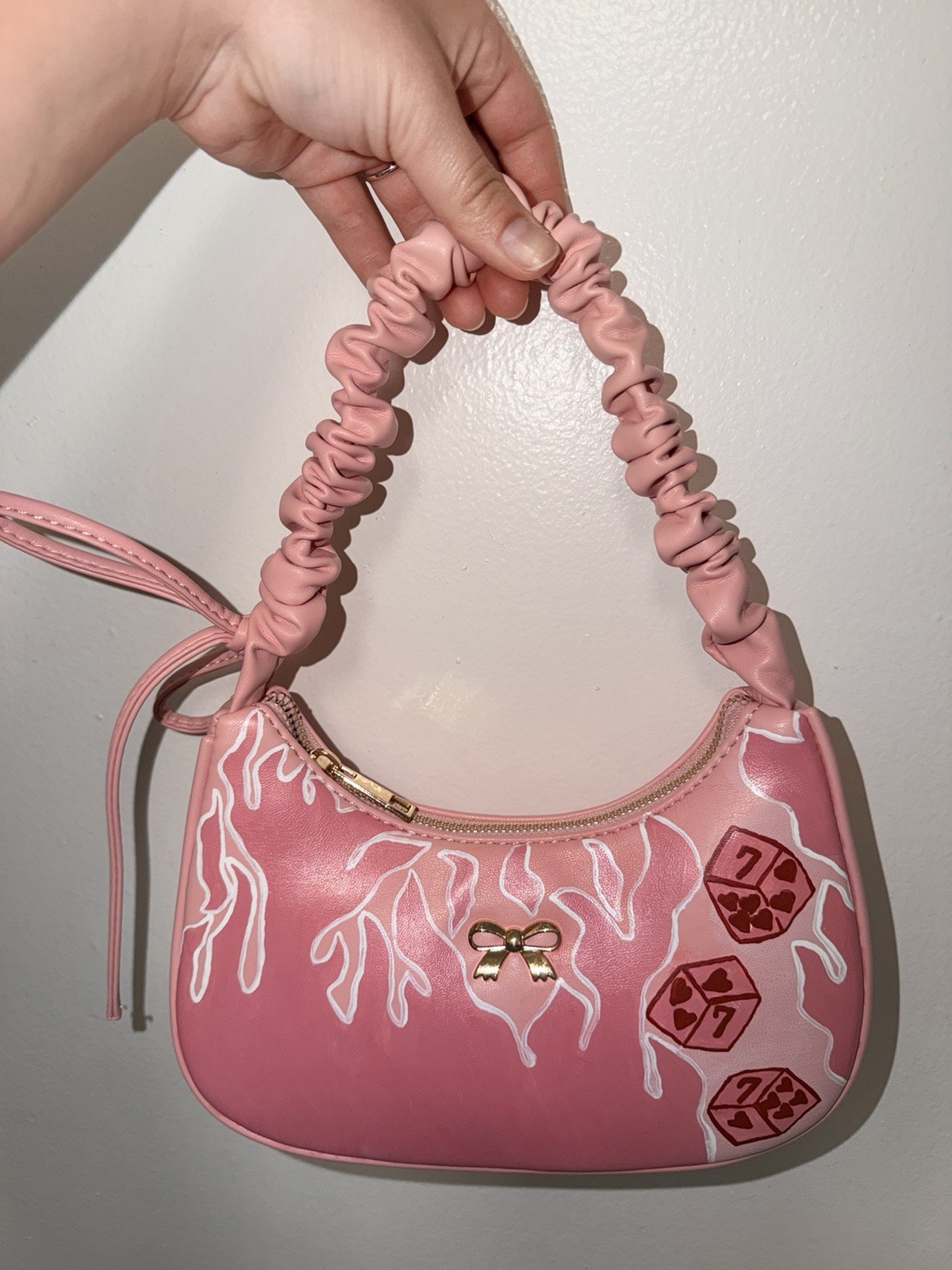 The roll of faith. A 1 OF 1 Hand painted bag