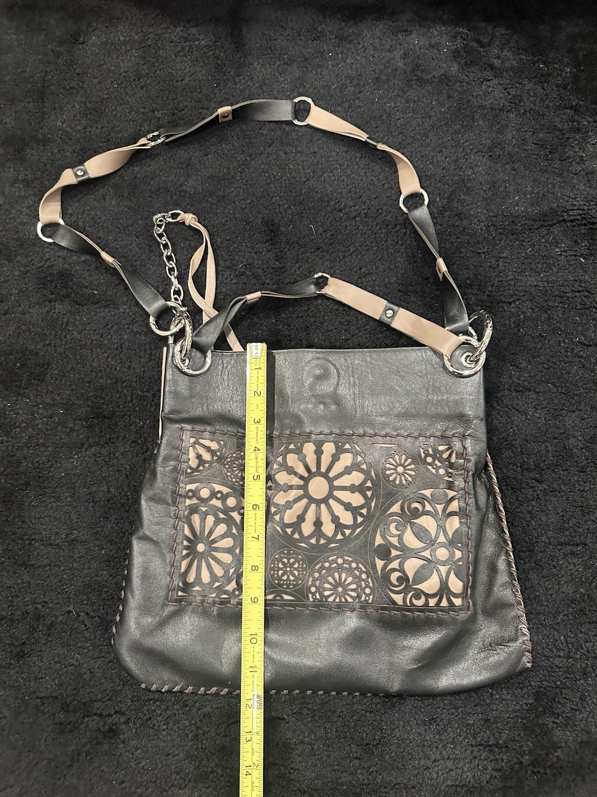 Italian Vintage Vera Pelle Women’s Cross-Body Bag – San Gimignano, Italy
