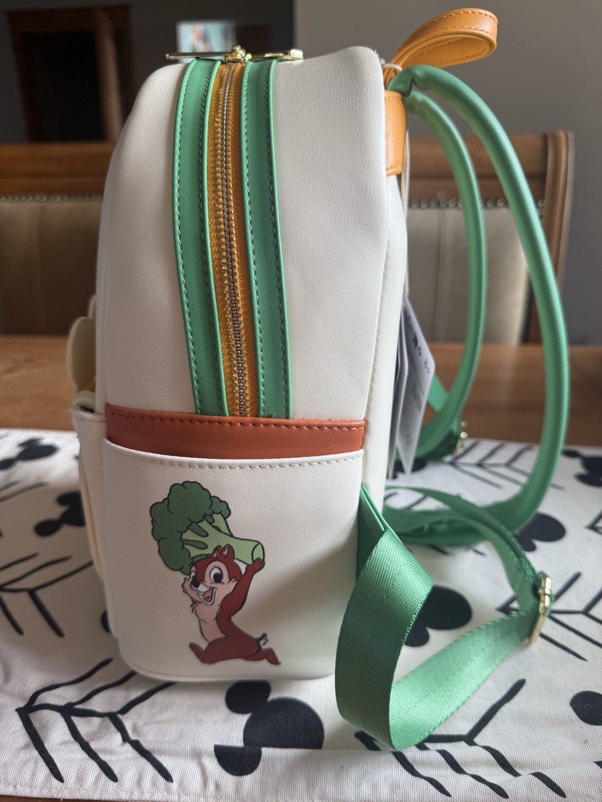LOUNGEFLY DISNEY CHIP & DALE Bell Pepper VEGGIES MINI BACKPACK New W Tags