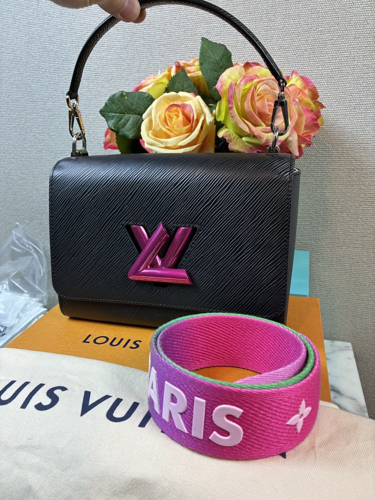 Louis Vuitton LV Black Epi Leather MM Twist Limited Edition Shoulder Bag – NWOT
