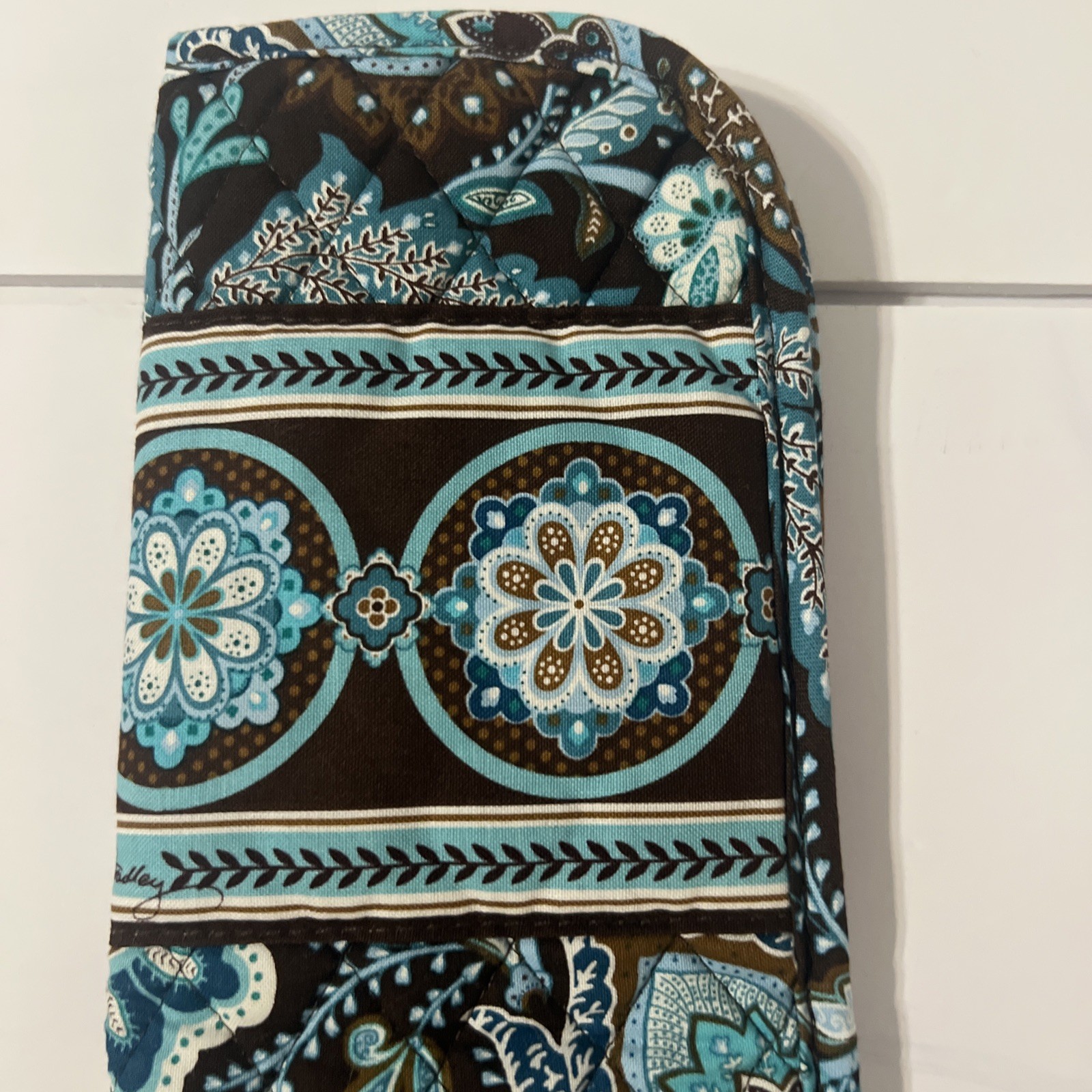 Vera Bradley Curling Iron/Hot Tool Bag “Java blue”