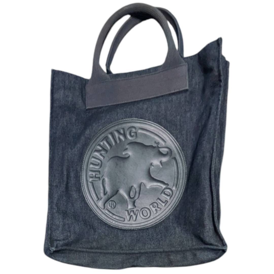 Hunting World Denim Tote Bag Navy Logo Japan Indigo